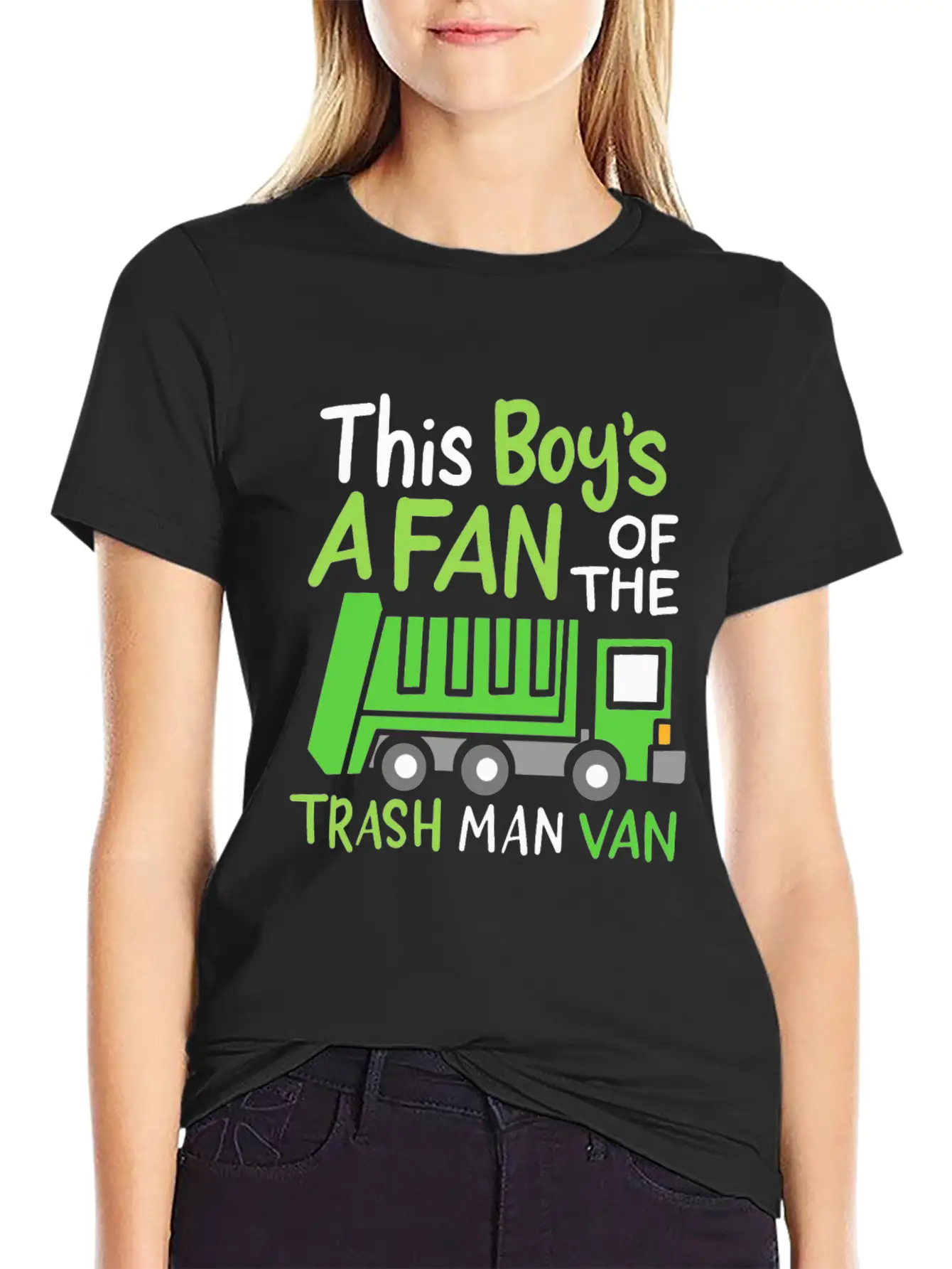 Garbage Truck This Boy Is A Fan Of Trash Man Van Unisex Short Sleeve Soft Cotton T-Shirt – Casual Everyday Wear