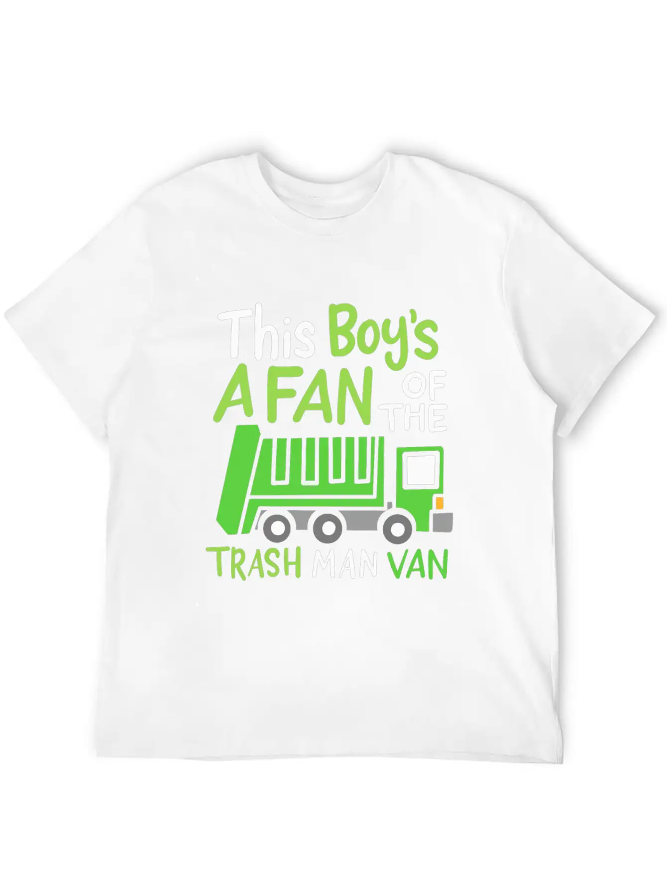 Garbage Truck This Boy Is A Fan Of Trash Man Van Unisex Short Sleeve Soft Cotton T-Shirt – Casual Everyday Wear