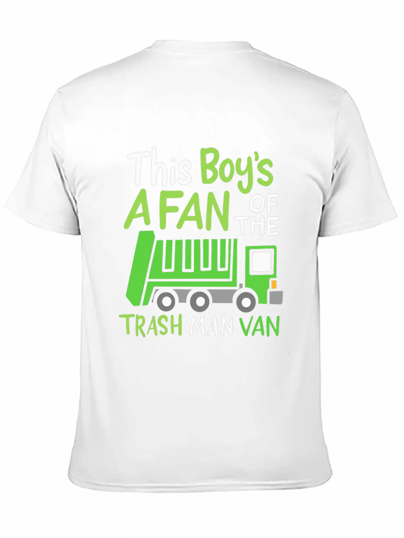 Garbage Truck This Boy Is A Fan Of Trash Man Van Unisex Short Sleeve Soft Cotton T-Shirt – Casual Everyday Wear