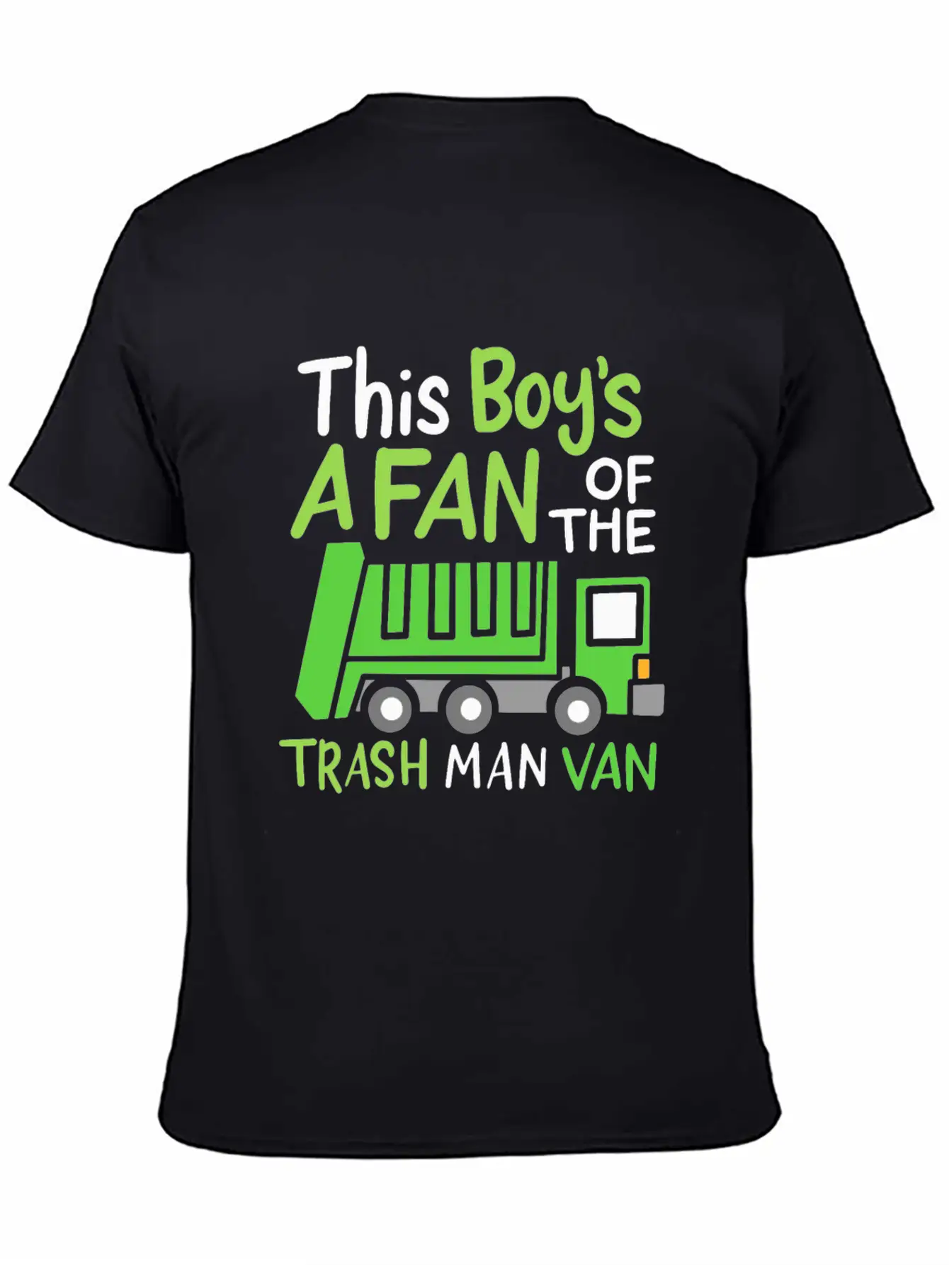 Garbage Truck This Boy Is A Fan Of Trash Man Van Unisex Short Sleeve Soft Cotton T-Shirt – Casual Everyday Wear