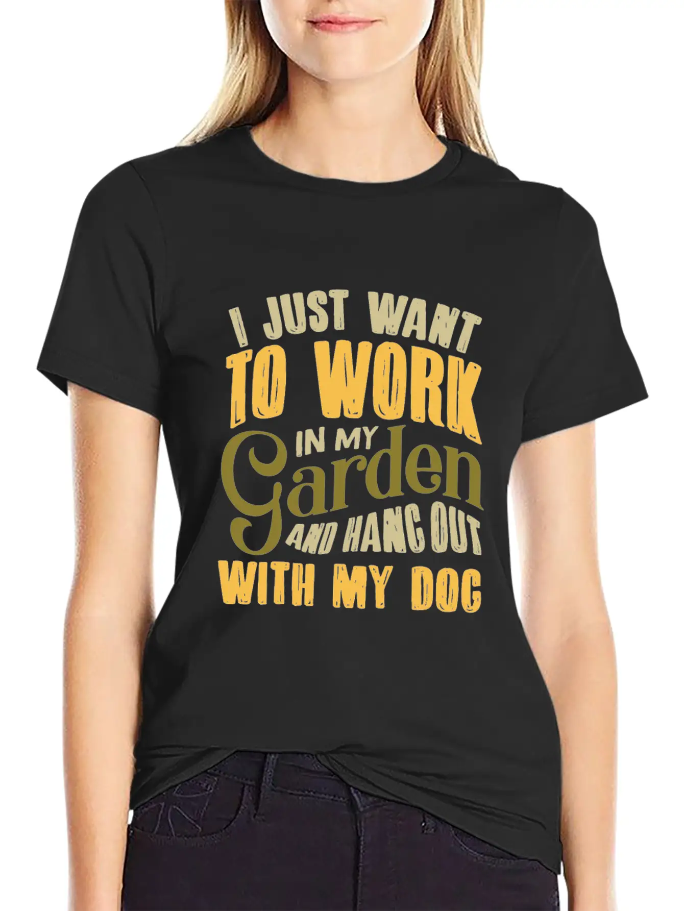 Garden Gardeners And Dogs Unisex Short Sleeve Soft Cotton T-Shirt – Casual Everyday Wear