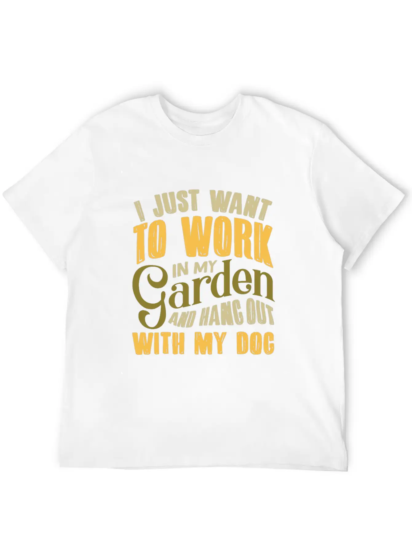 Garden Gardeners And Dogs Unisex Short Sleeve Soft Cotton T-Shirt – Casual Everyday Wear