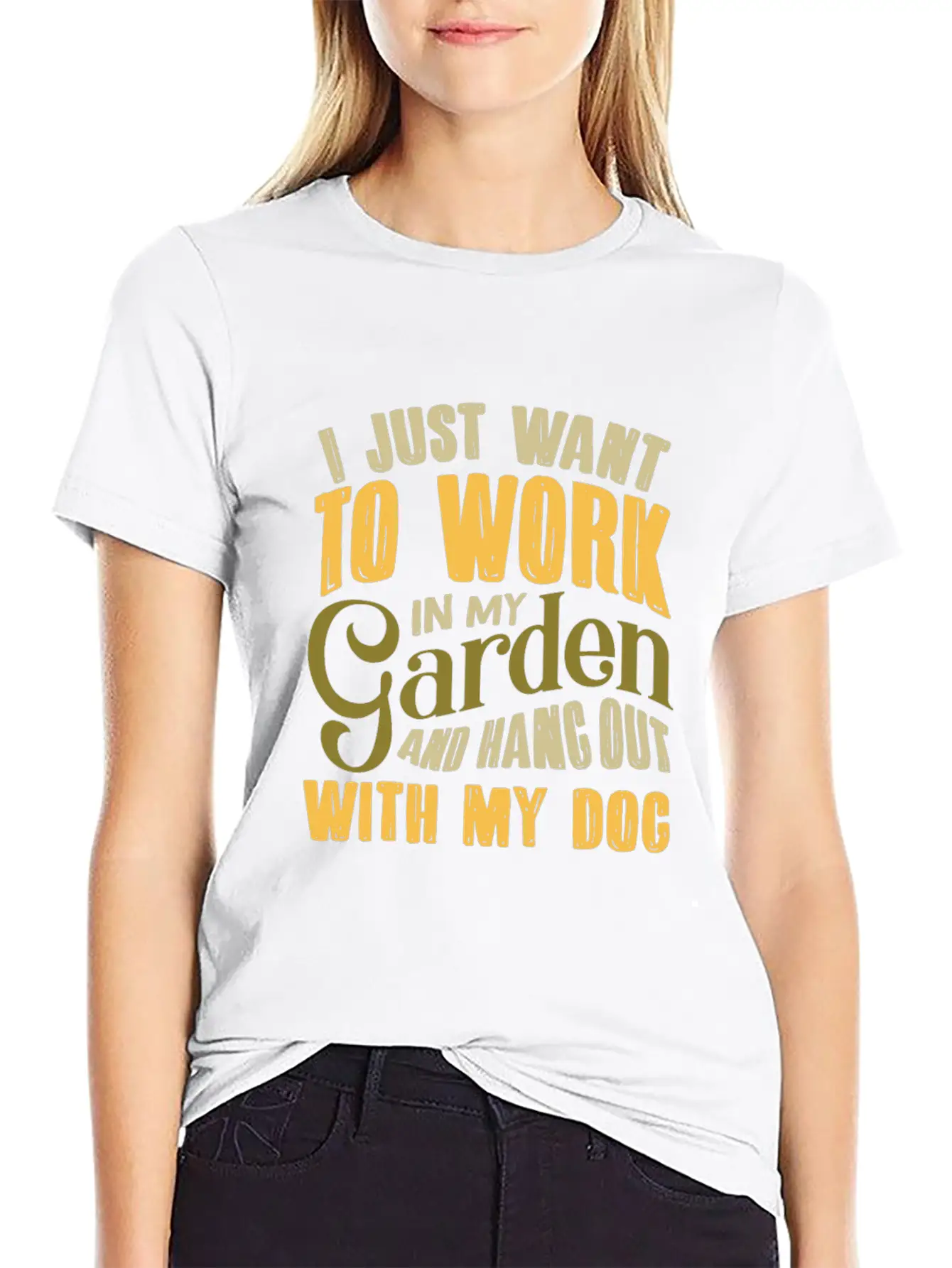 Garden Gardeners And Dogs Unisex Short Sleeve Soft Cotton T-Shirt – Casual Everyday Wear