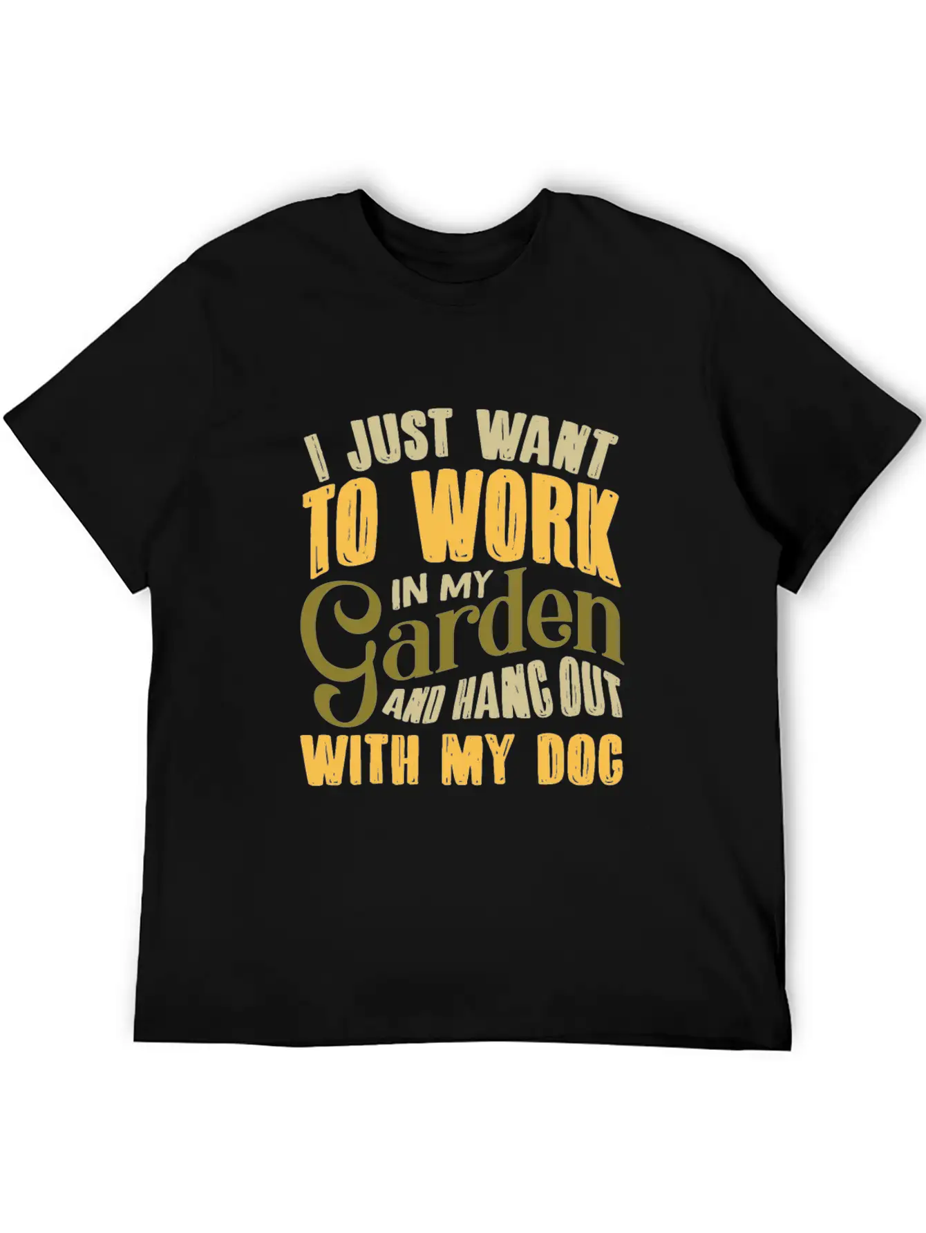 Garden Gardeners And Dogs Unisex Short Sleeve Soft Cotton T-Shirt – Casual Everyday Wear