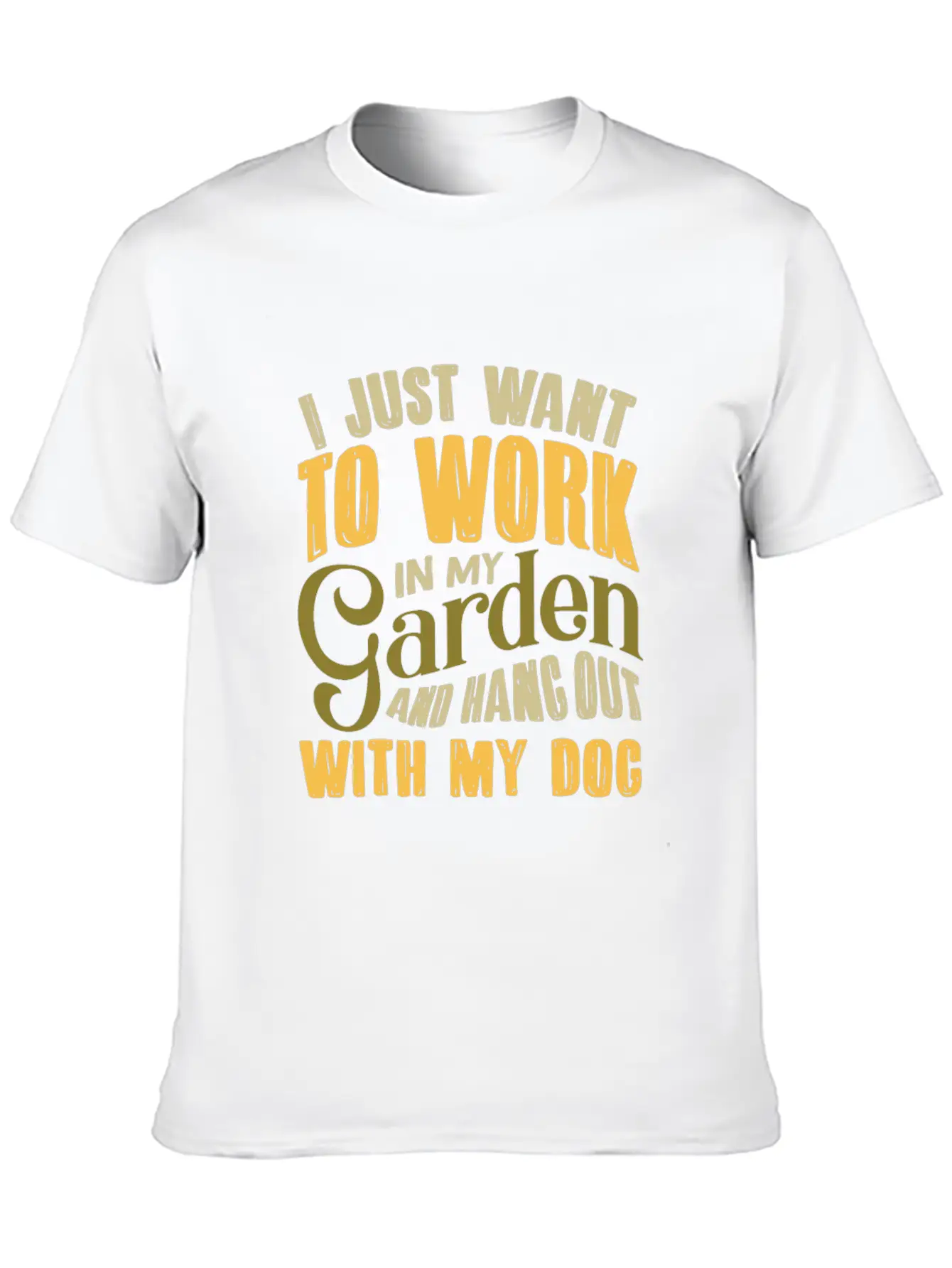 Garden Gardeners And Dogs Unisex Short Sleeve Soft Cotton T-Shirt – Casual Everyday Wear