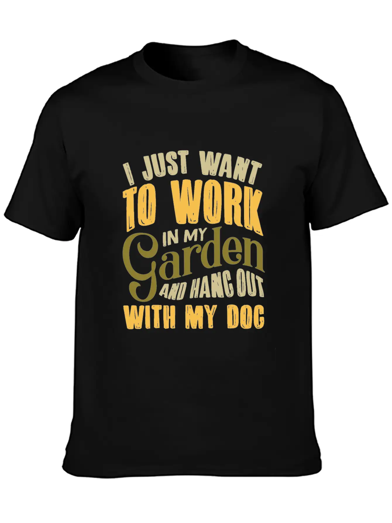 Garden Gardeners And Dogs Unisex Short Sleeve Soft Cotton T-Shirt – Casual Everyday Wear