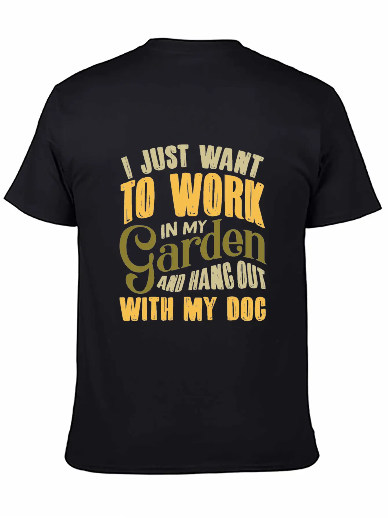 Garden Gardeners And Dogs Unisex Short Sleeve Soft Cotton T-Shirt – Casual Everyday Wear