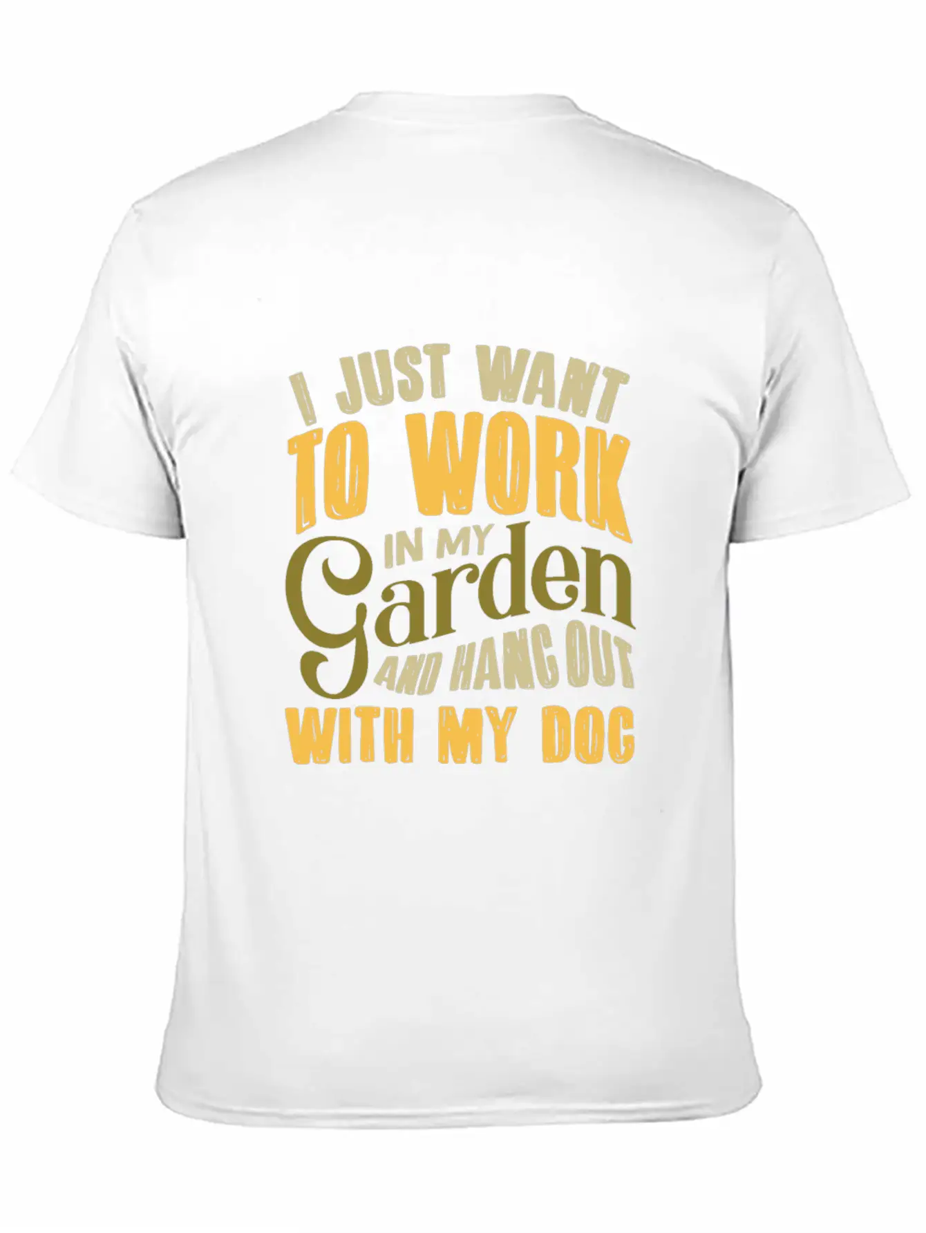 Garden Gardeners And Dogs Unisex Short Sleeve Soft Cotton T-Shirt – Casual Everyday Wear