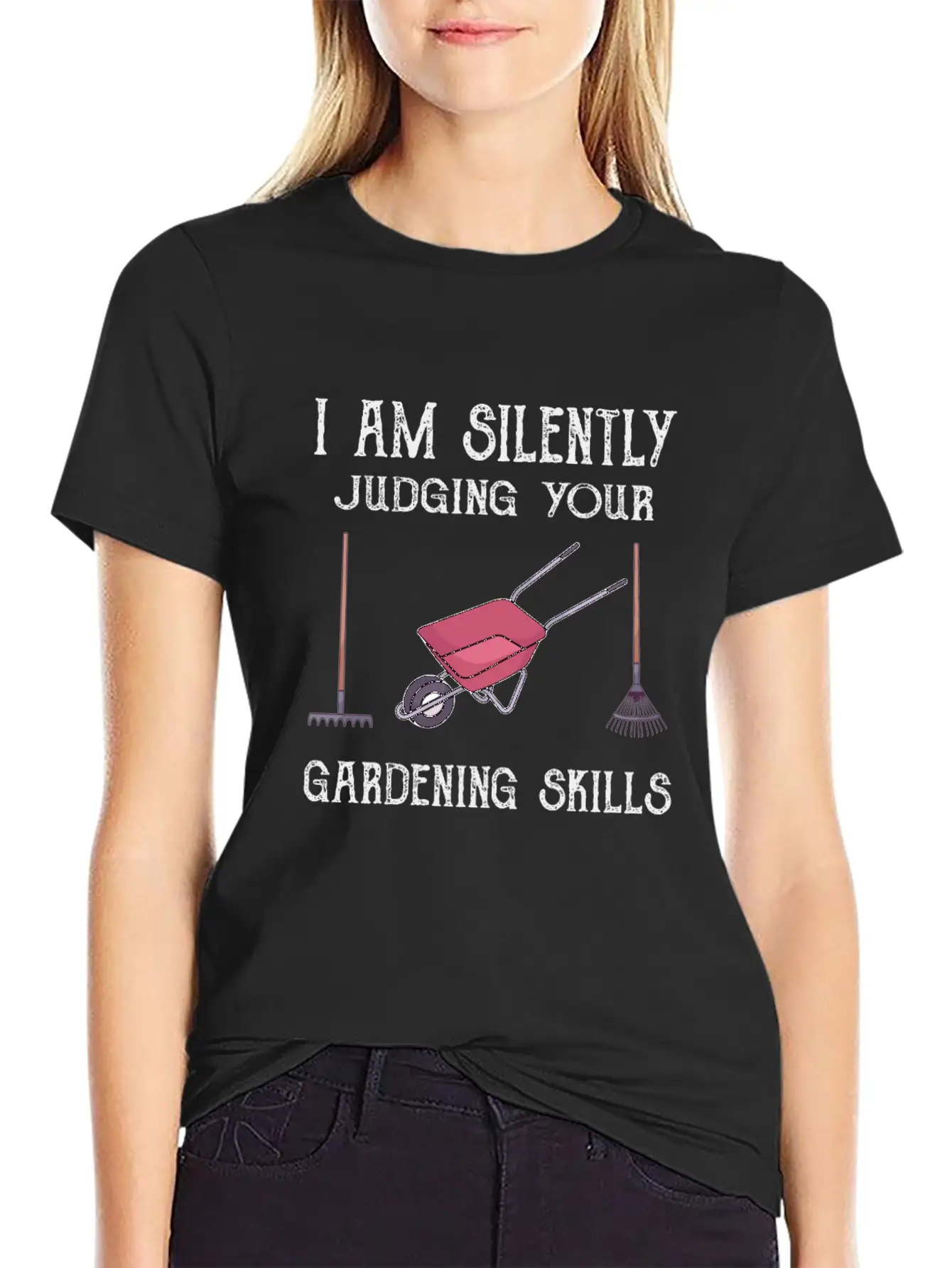 GARDENING: Silently Judging Your Gardening Skills Comfortable Minimalist Graphic Tee – Summer Style Essential