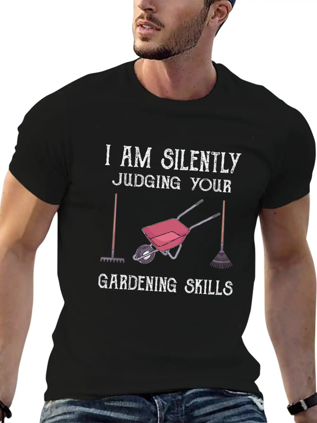 GARDENING: Silently Judging Your Gardening Skills Comfortable Minimalist Graphic Tee – Summer Style Essential