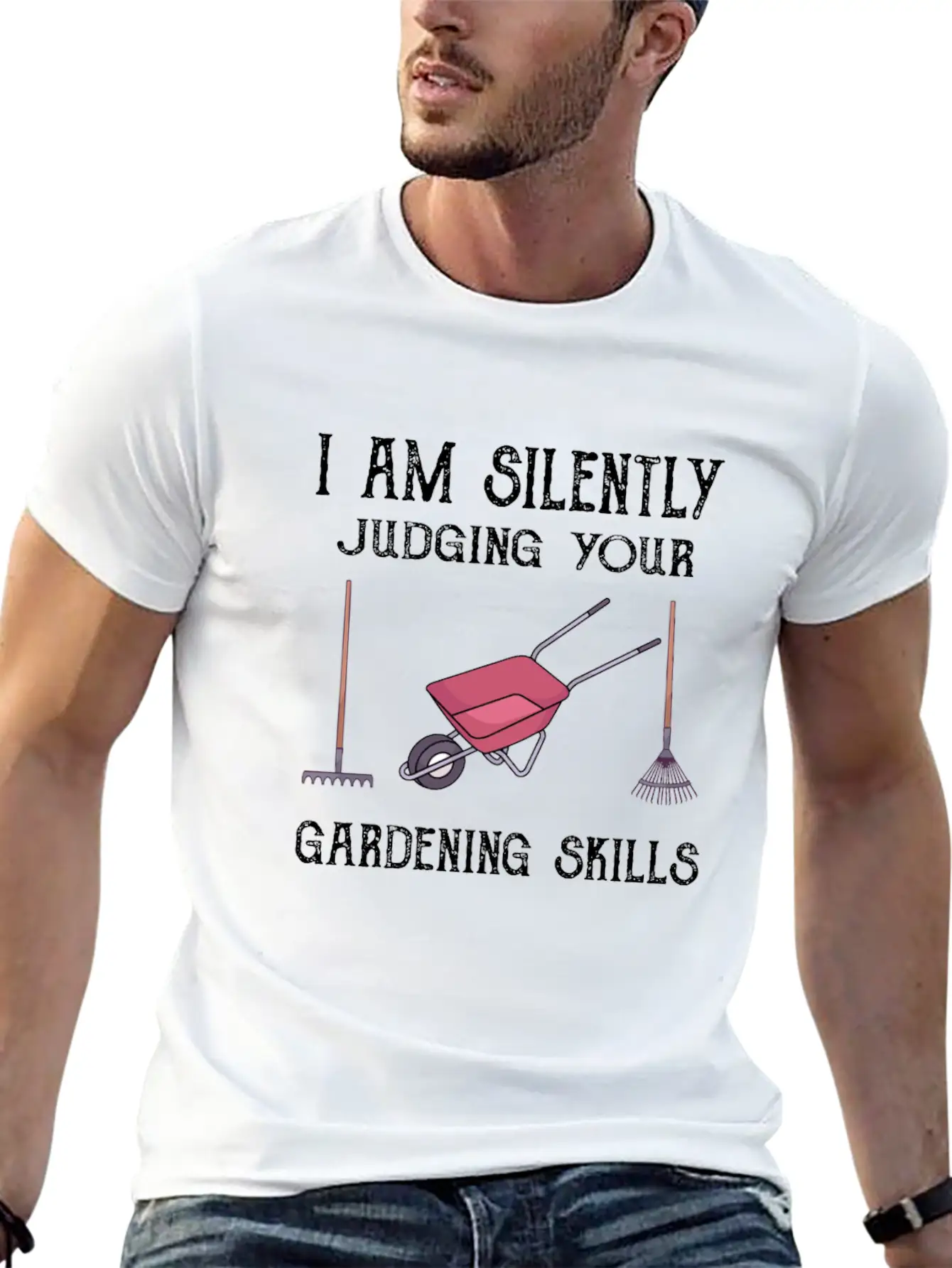 GARDENING: Silently Judging Your Gardening Skills Comfortable Minimalist Graphic Tee – Summer Style Essential