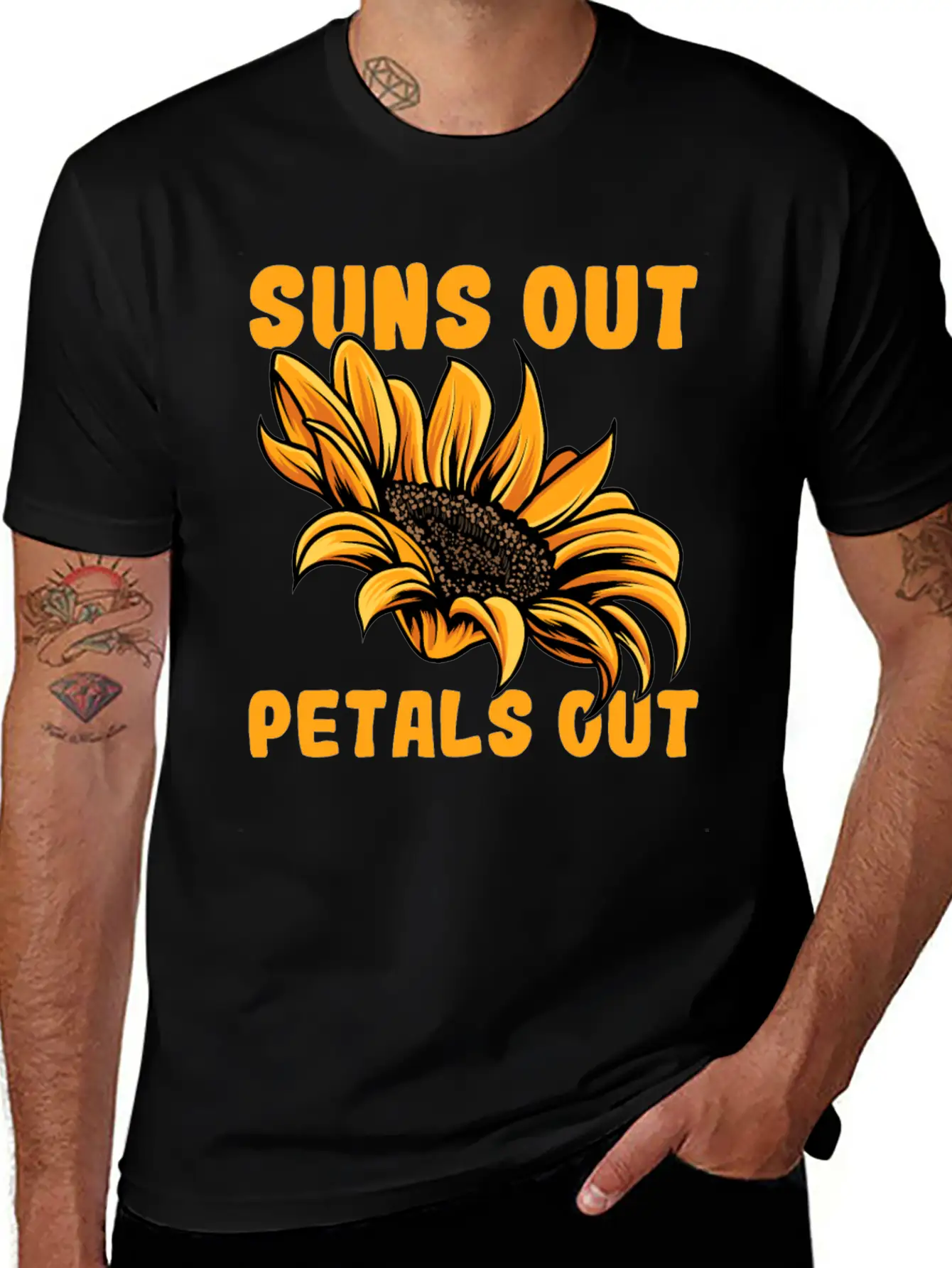 Gardening Sunflower Flowers Stylish Everyday T-Shirt – Unisex Basic Cotton Tee