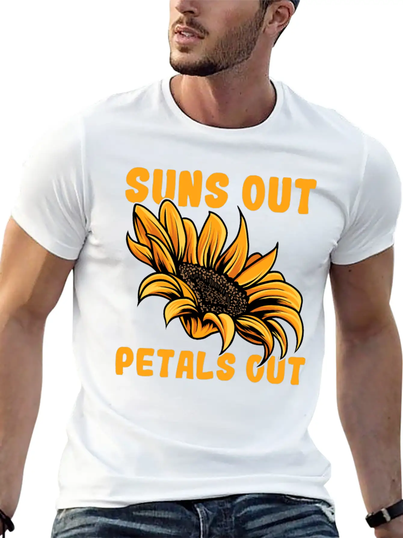 Gardening Sunflower Flowers Stylish Everyday T-Shirt – Unisex Basic Cotton Tee