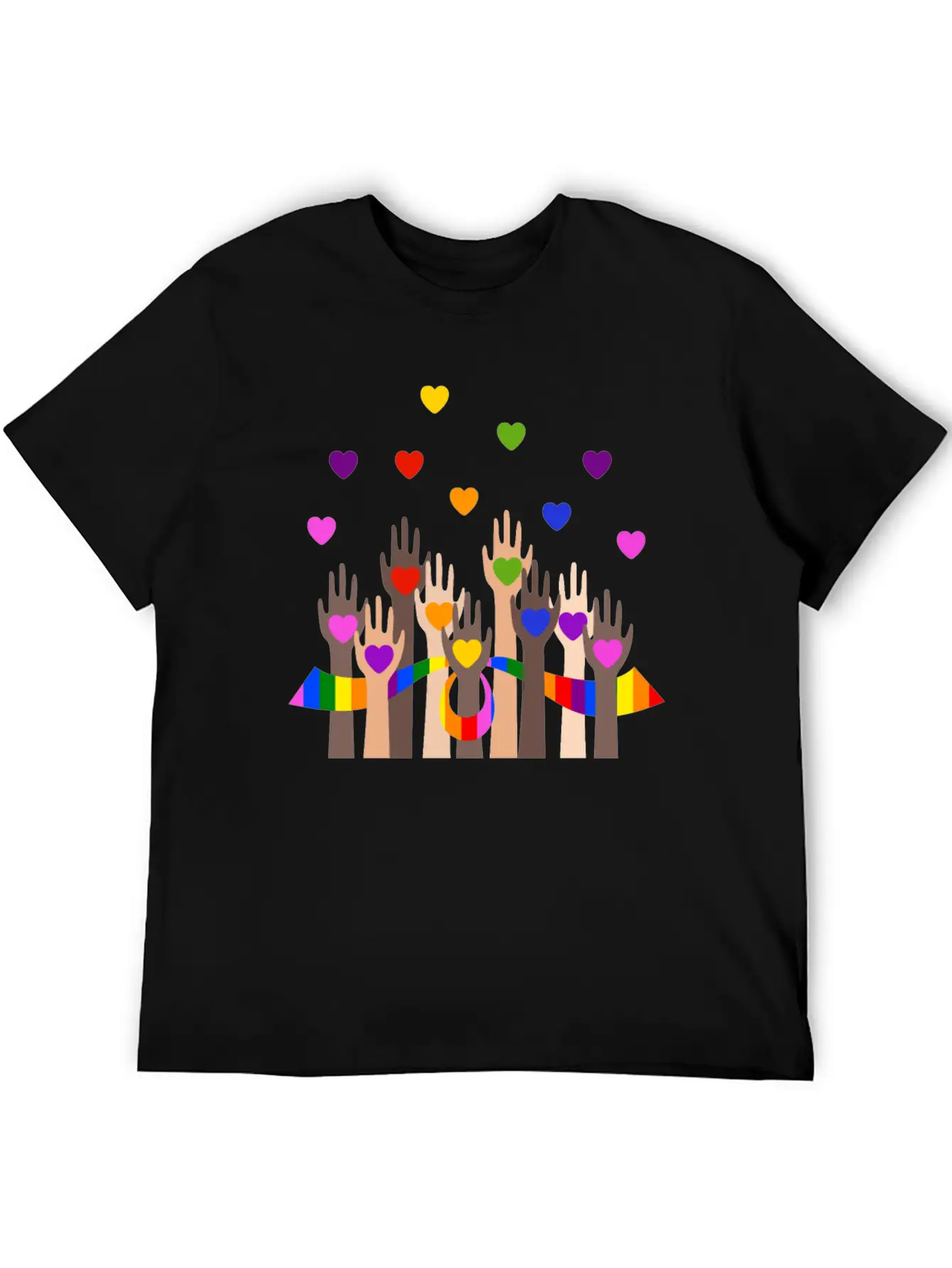 Gay Pride Clothing LGBT Rainbow Flag Heart Unity Unisex Casual T-Shirt – Clean Design For Daily Comfort