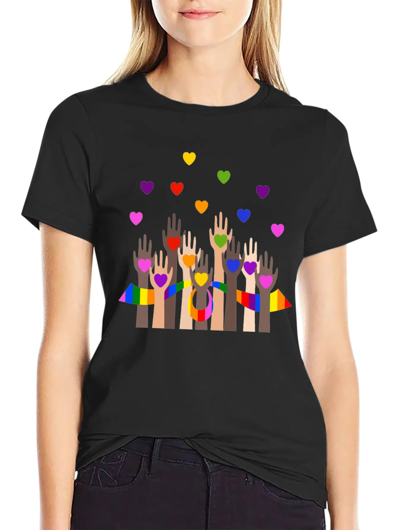 Gay Pride Clothing LGBT Rainbow Flag Heart Unity Unisex Casual T-Shirt – Clean Design For Daily Comfort