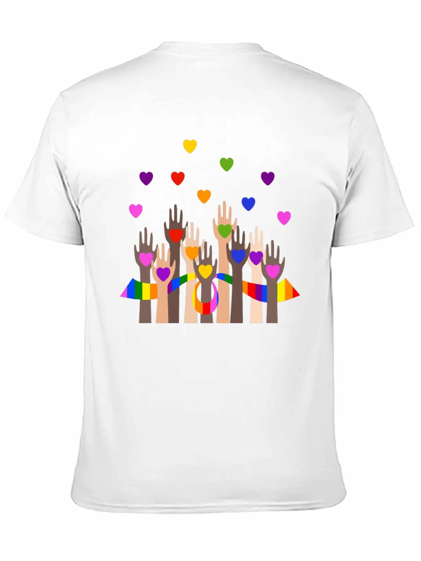 Gay Pride Clothing LGBT Rainbow Flag Heart Unity Unisex Casual T-Shirt – Clean Design For Daily Comfort