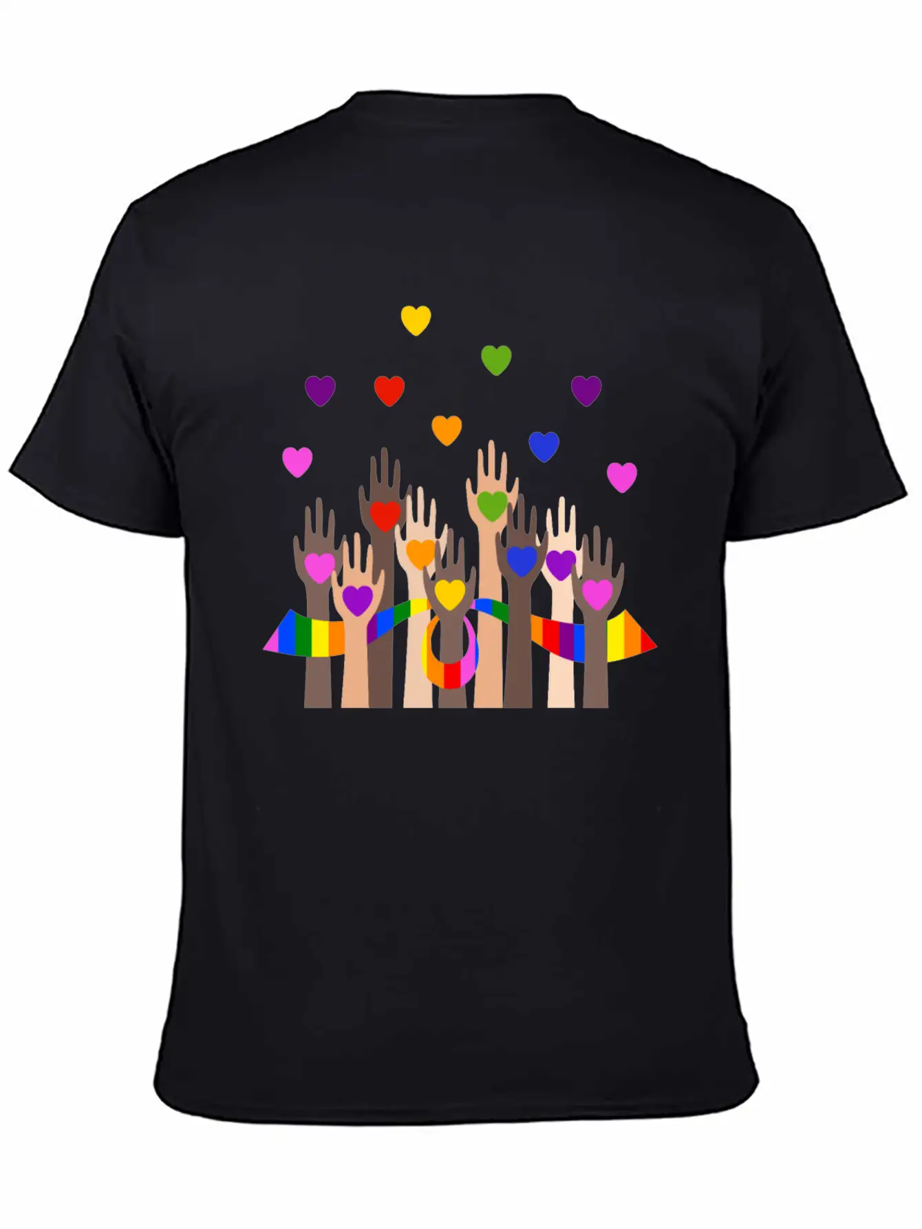 Gay Pride Clothing LGBT Rainbow Flag Heart Unity Unisex Casual T-Shirt – Clean Design For Daily Comfort
