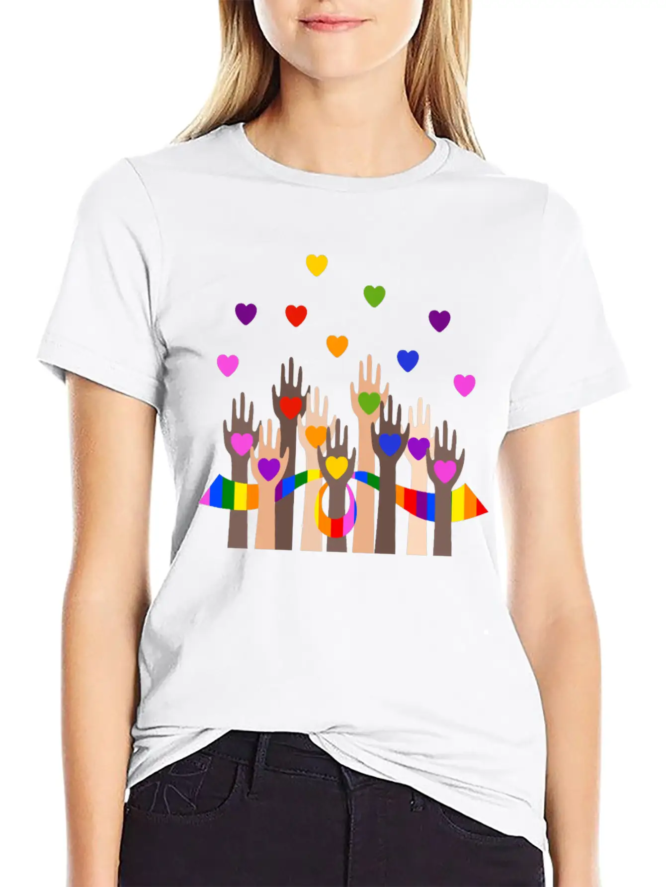 Gay Pride Clothing LGBT Rainbow Flag Heart Unity Unisex Casual T-Shirt – Clean Design For Daily Comfort