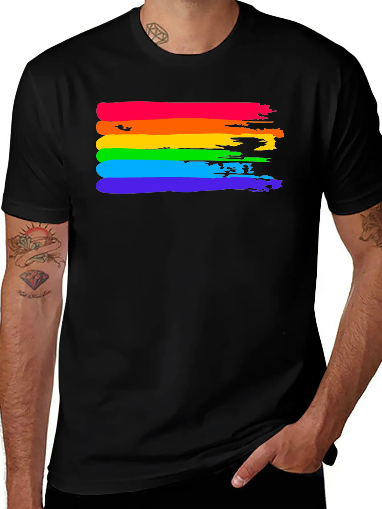 Gay Pride Flag Stylish Everyday T-Shirt – Unisex Basic Cotton Tee