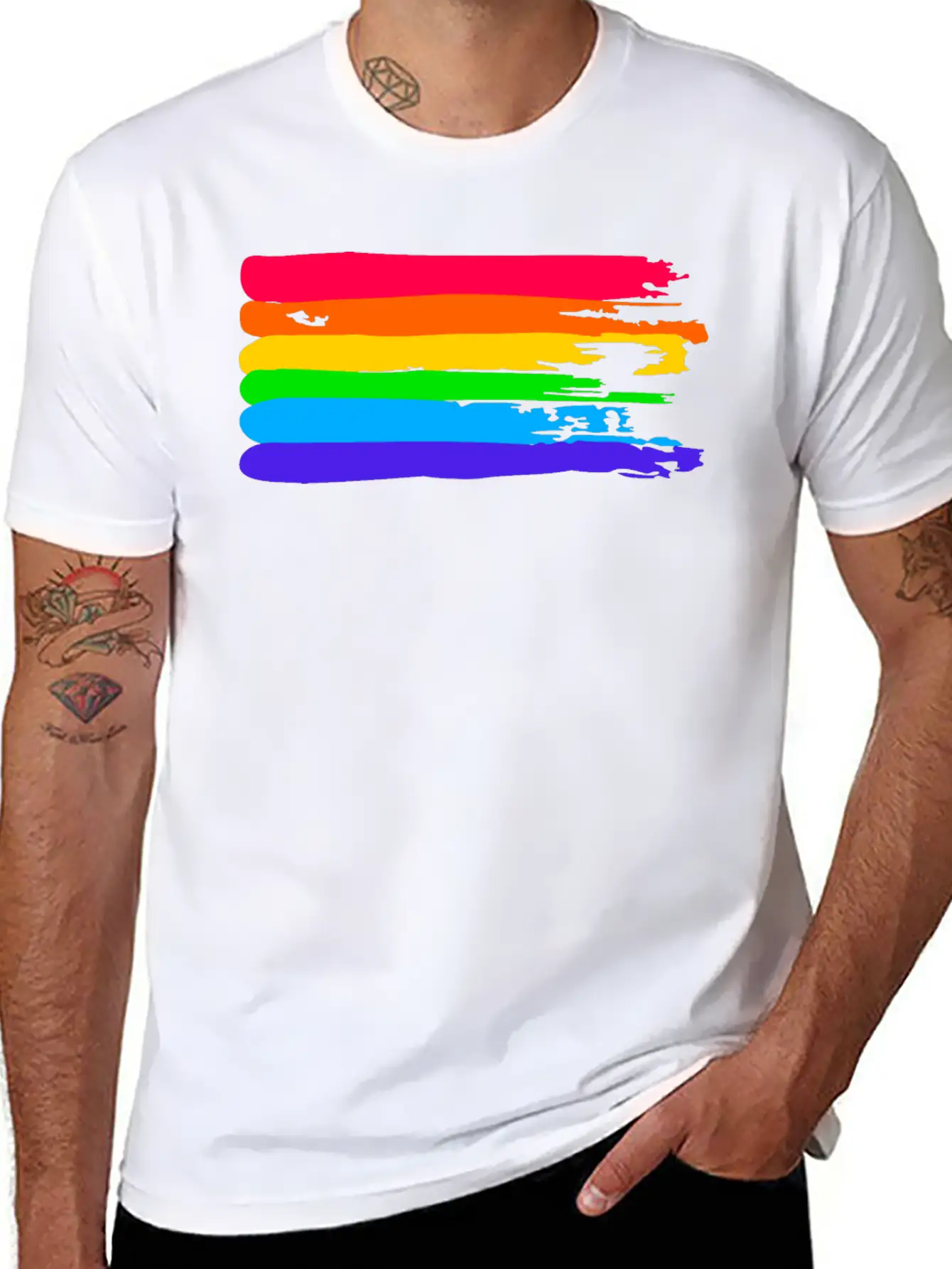 Gay Pride Flag Stylish Everyday T-Shirt – Unisex Basic Cotton Tee