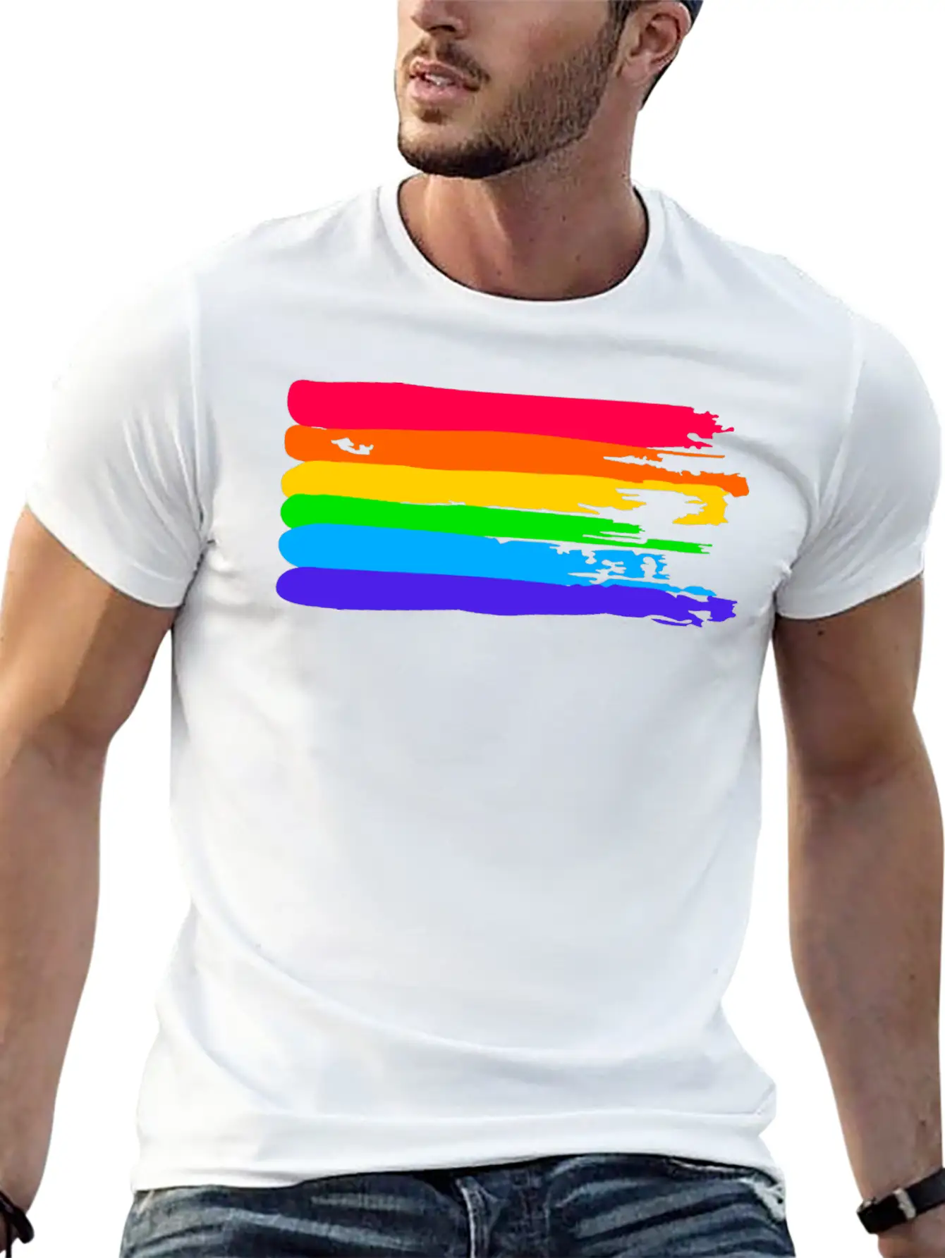 Gay Pride Flag Stylish Everyday T-Shirt – Unisex Basic Cotton Tee