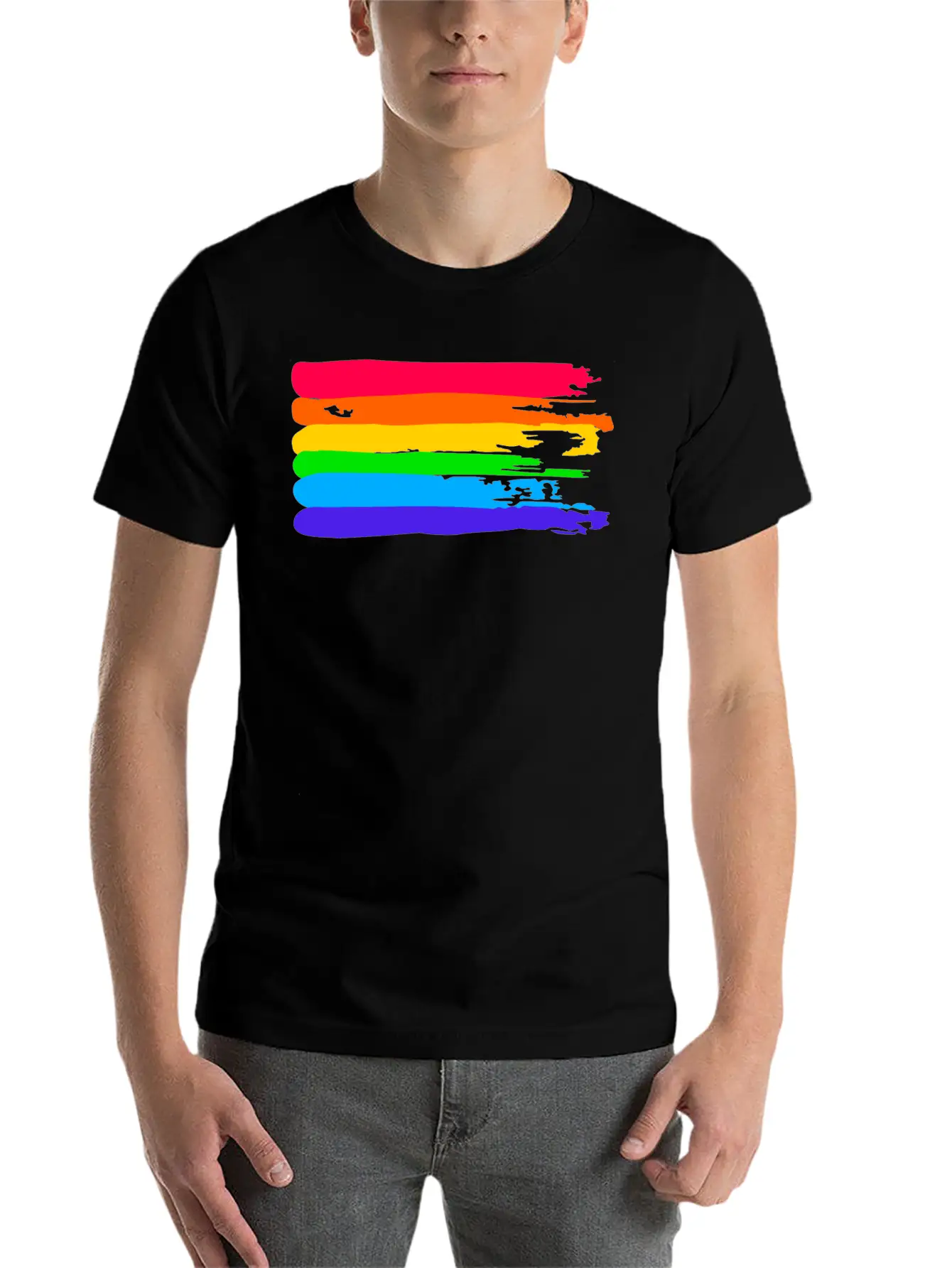 Gay Pride Flag Stylish Everyday T-Shirt – Unisex Basic Cotton Tee
