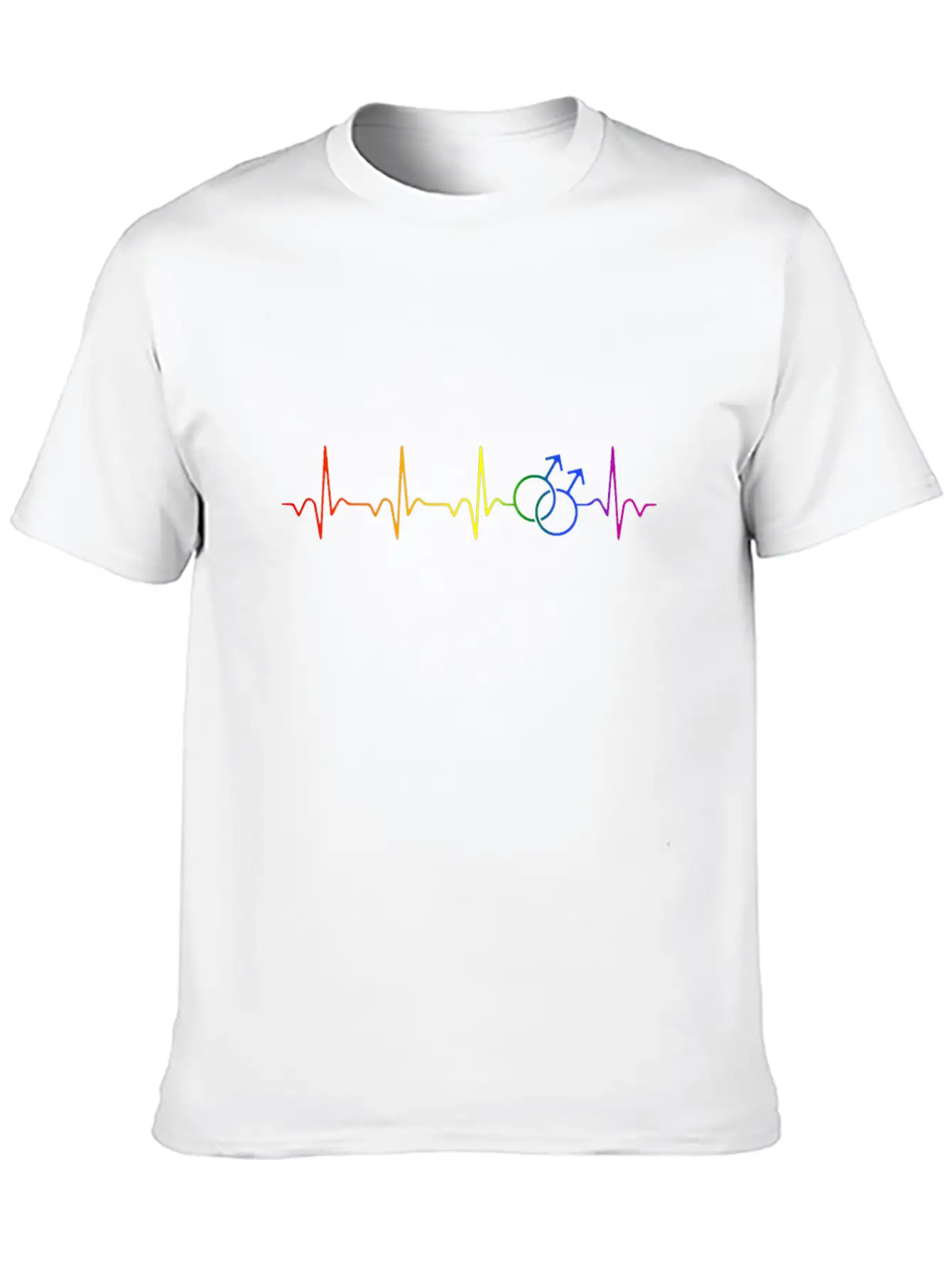 Gay Pride Rainbow. Unisex Short Sleeve Soft Cotton T-Shirt – Casual Everyday Wear