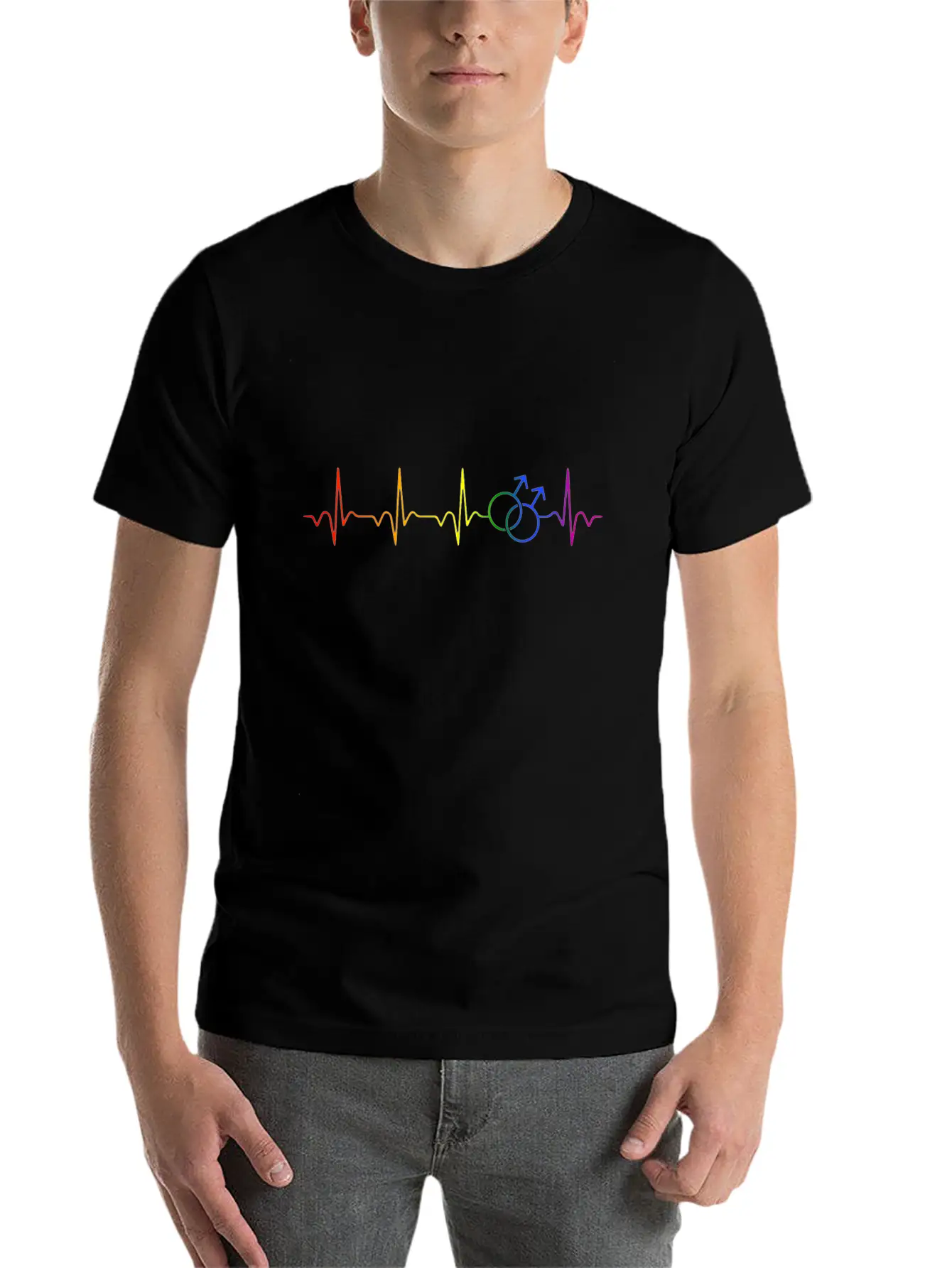 Gay Pride Rainbow. Unisex Short Sleeve Soft Cotton T-Shirt – Casual Everyday Wear