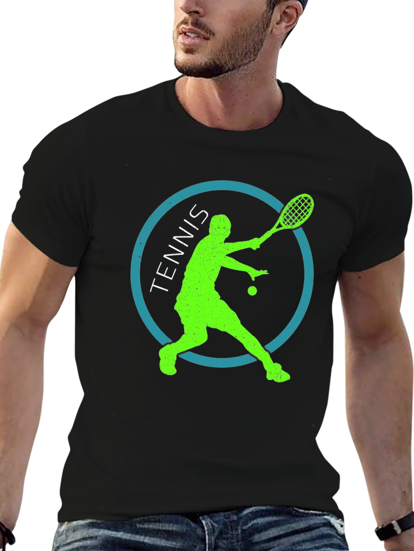 Tennis Player Graphic Tee - Cool Sport T-Shirt