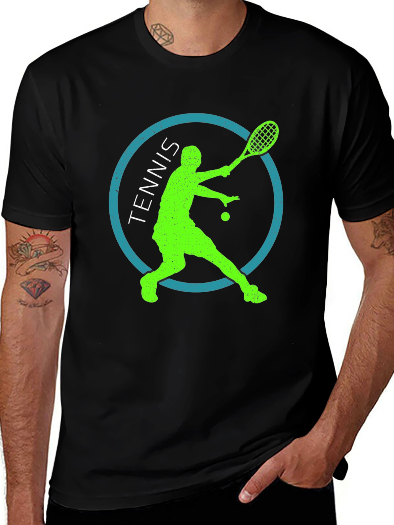 Tennis Player Graphic Tee - Cool Sport T-Shirt