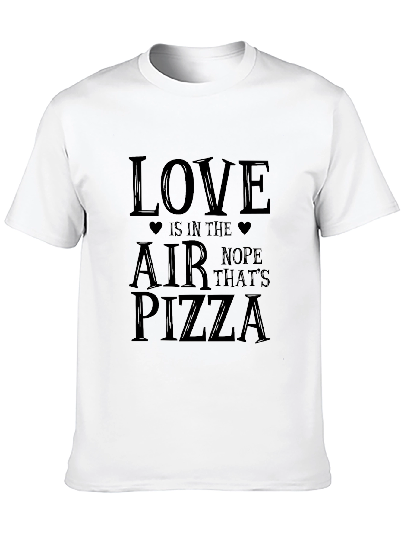 Love Pizza Graphic Tee - Unisex Black T-Shirt