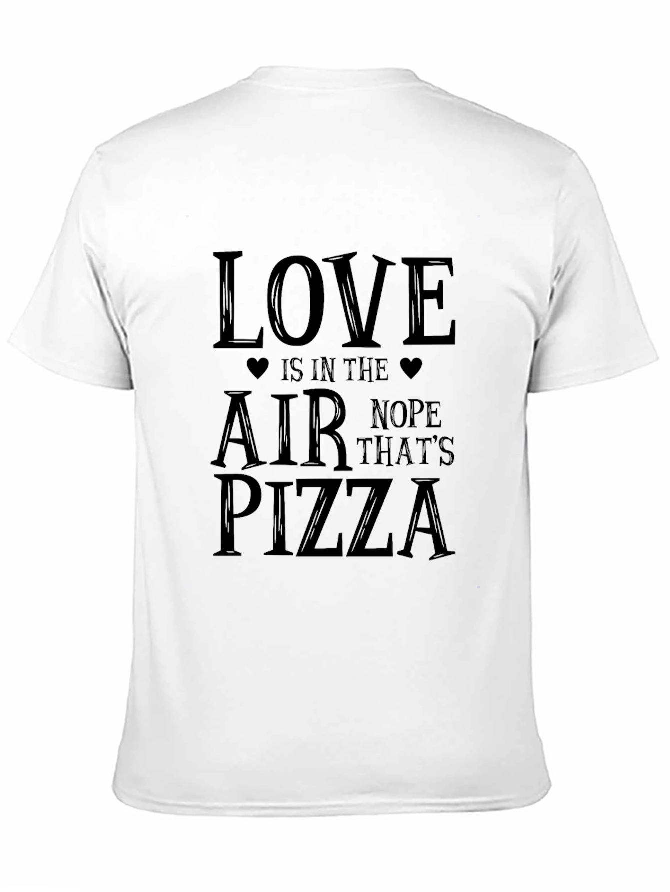 Love Pizza Graphic Tee - Unisex Black T-Shirt
