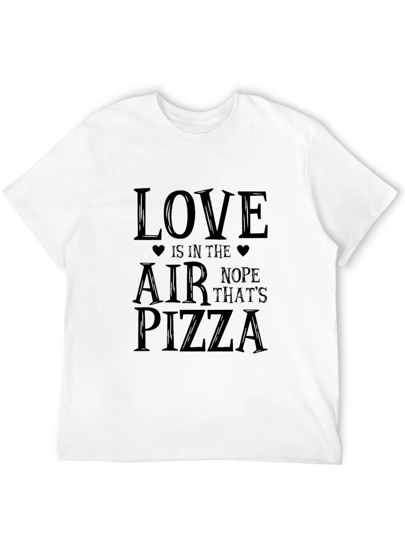 Love Pizza Graphic Tee - Unisex Black T-Shirt