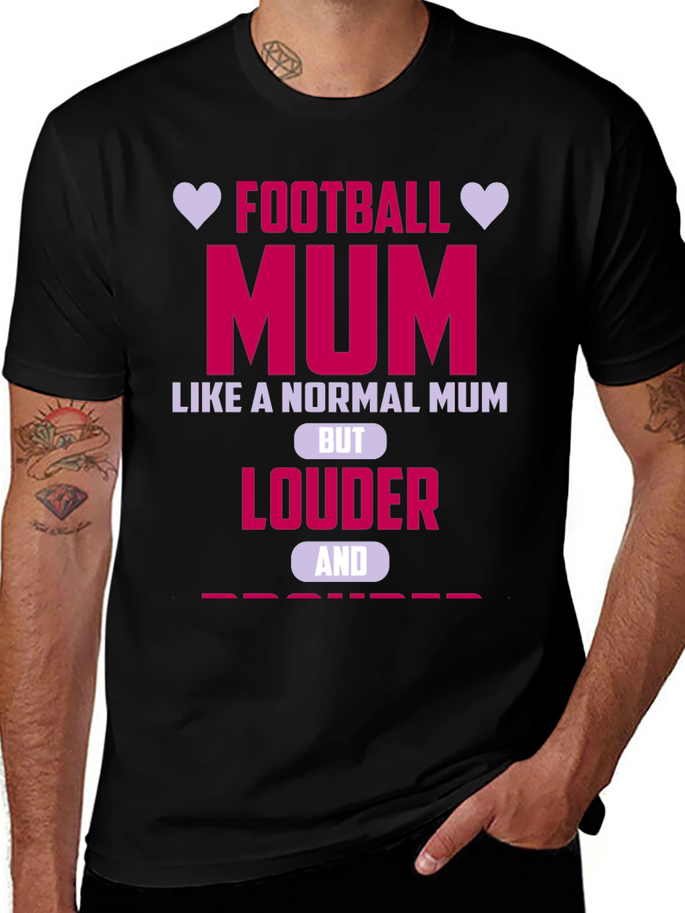 Football Mum Graphic T-Shirt - Louder & Prouder