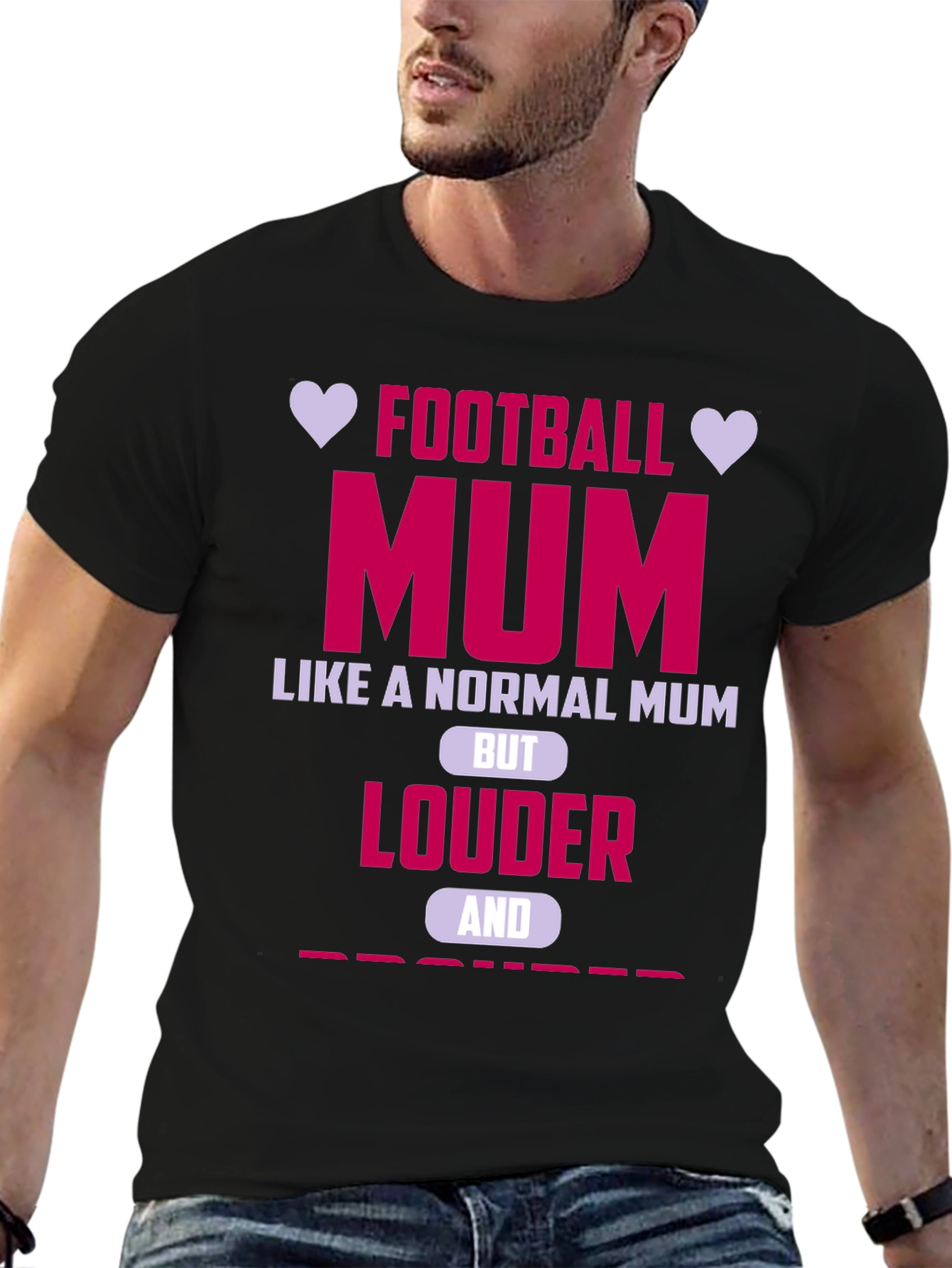 Football Mum Graphic T-Shirt - Louder & Prouder