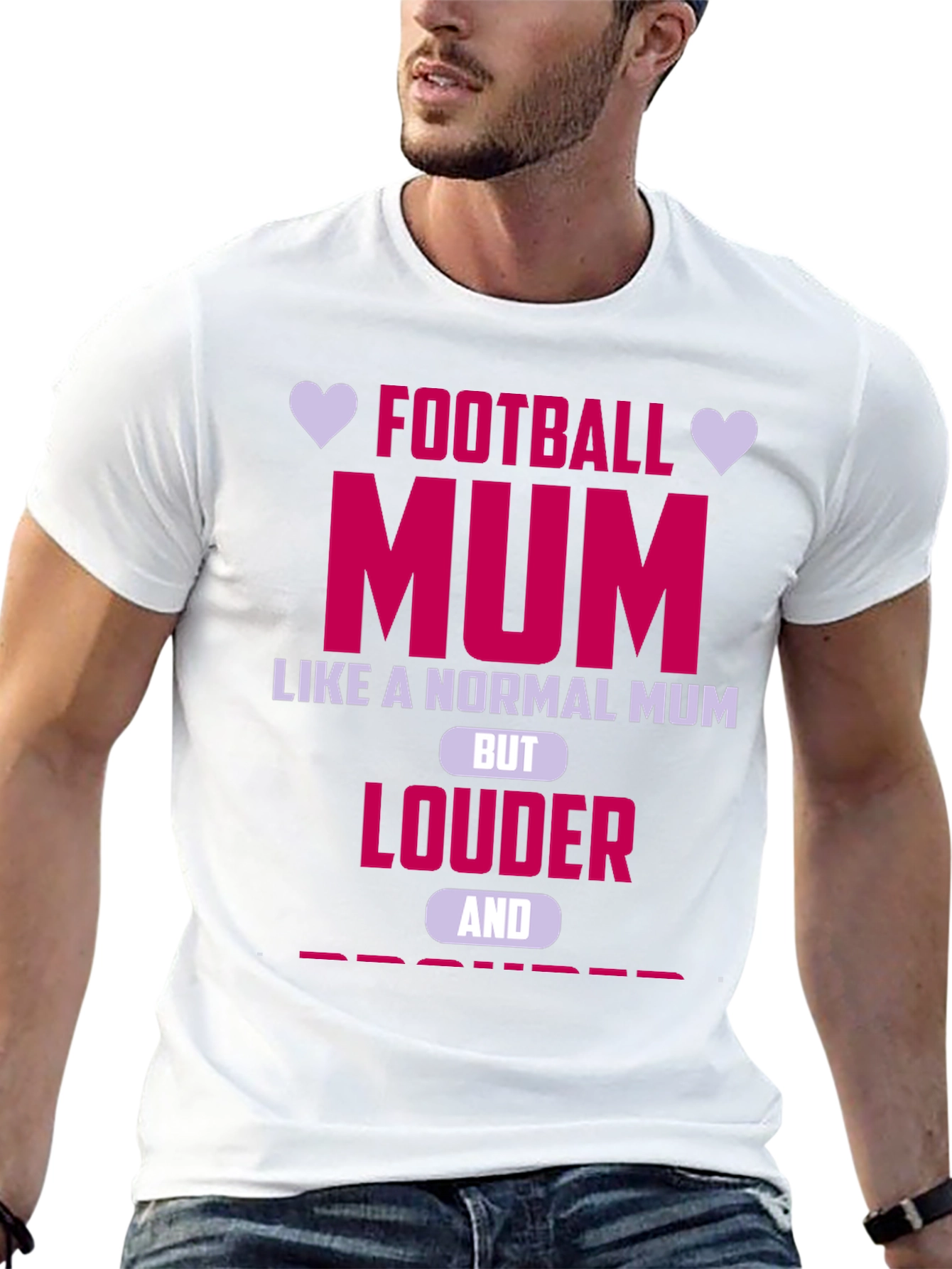Football Mum Graphic T-Shirt - Louder & Prouder
