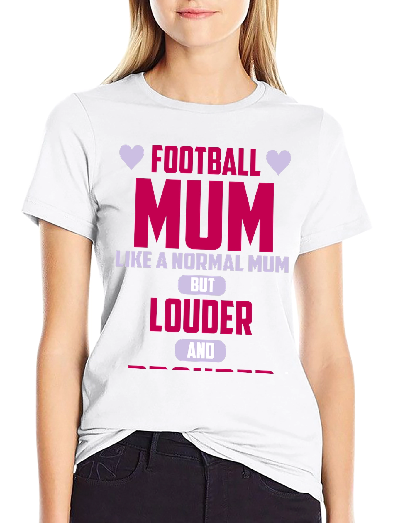 Football Mum Graphic T-Shirt - Louder & Prouder