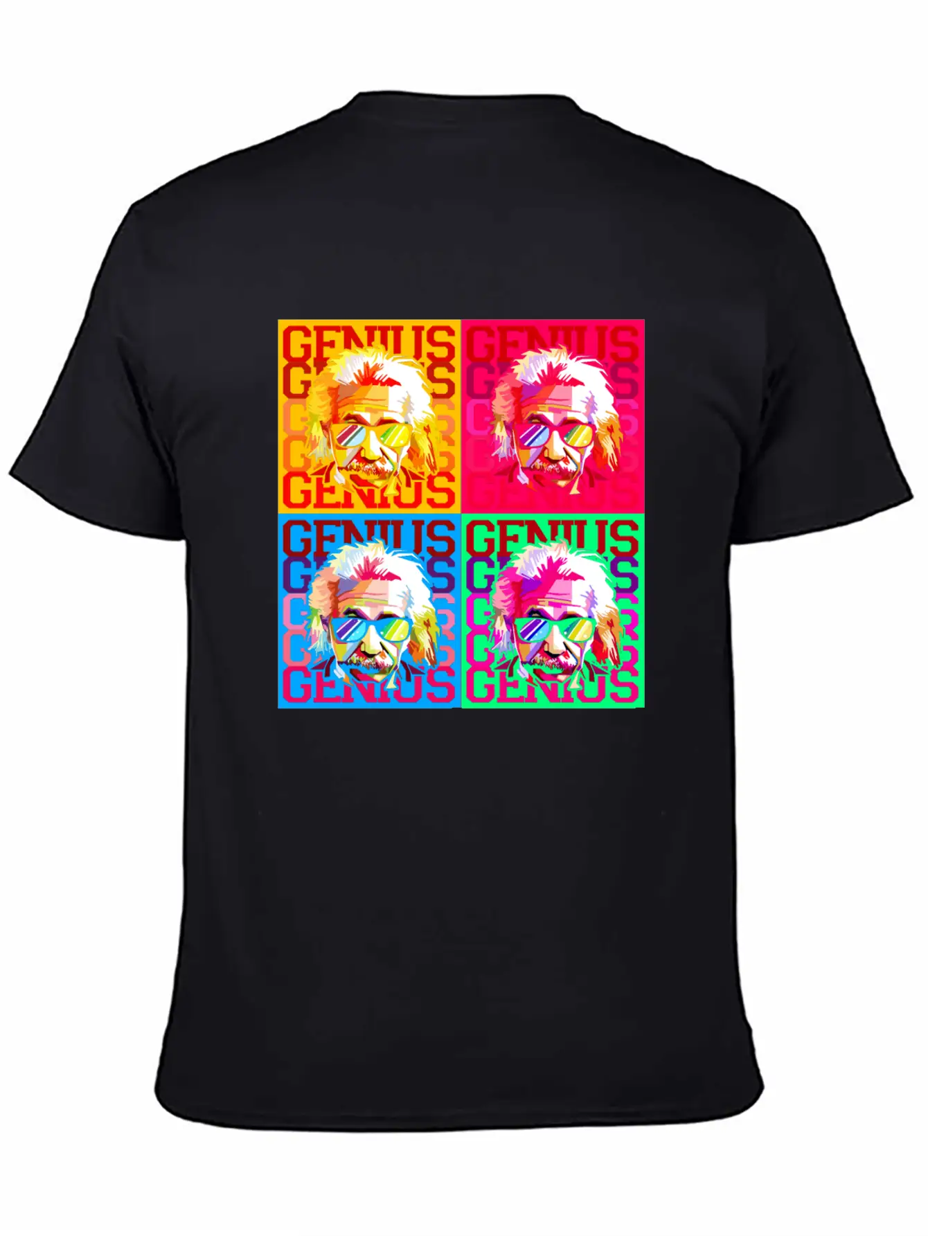 Genius Pop Art Warhol Style Einstein Gift Comfortable Minimalist Graphic Tee – Summer Style Essential