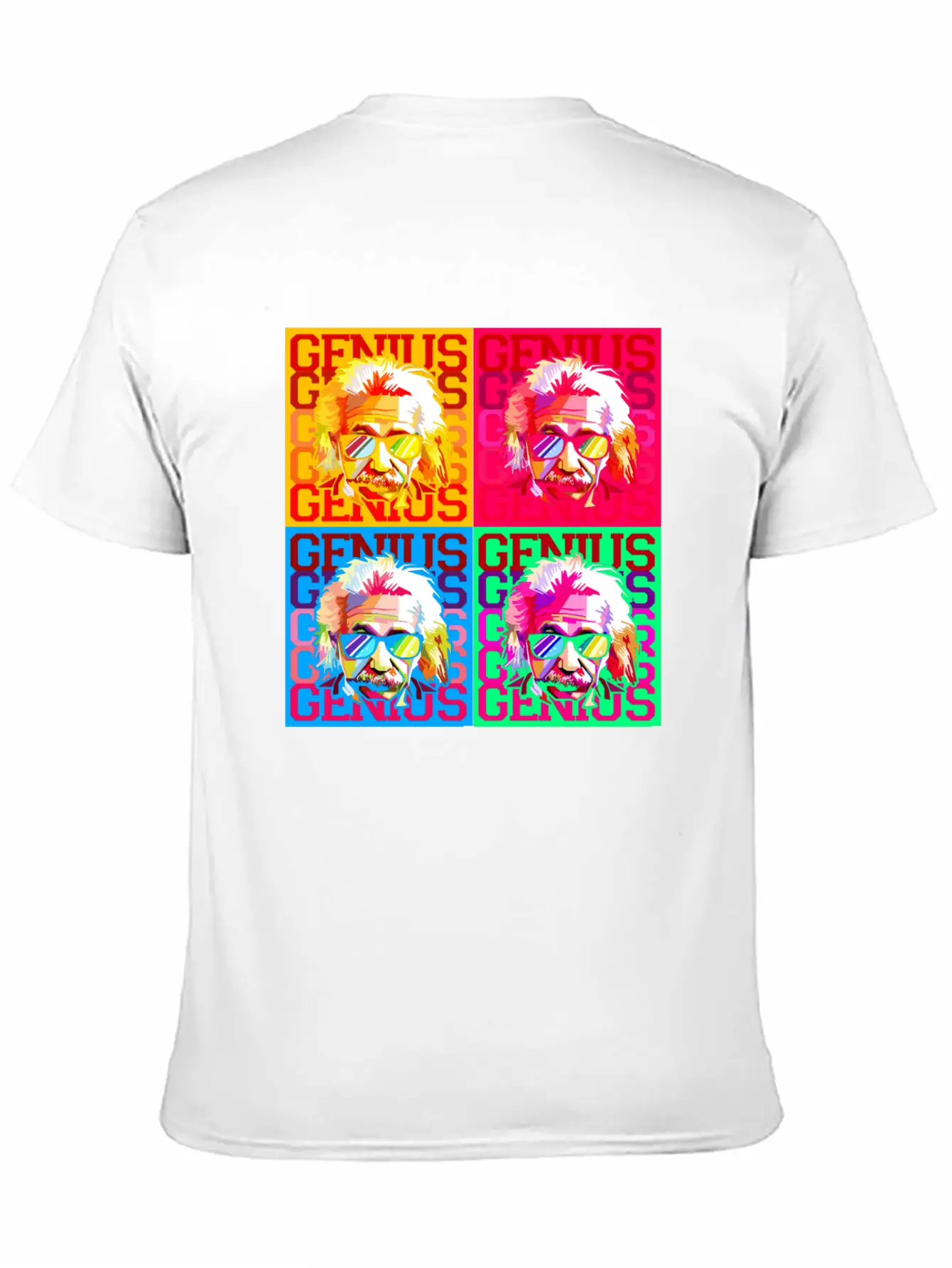 Genius Pop Art Warhol Style Einstein Gift Comfortable Minimalist Graphic Tee – Summer Style Essential