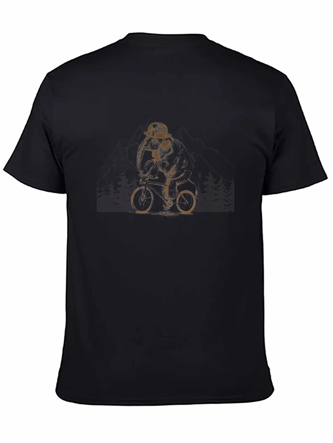 Gentleman Elephant Cycling Unisex Short Sleeve Soft Cotton T-Shirt – Casual Everyday Wear
