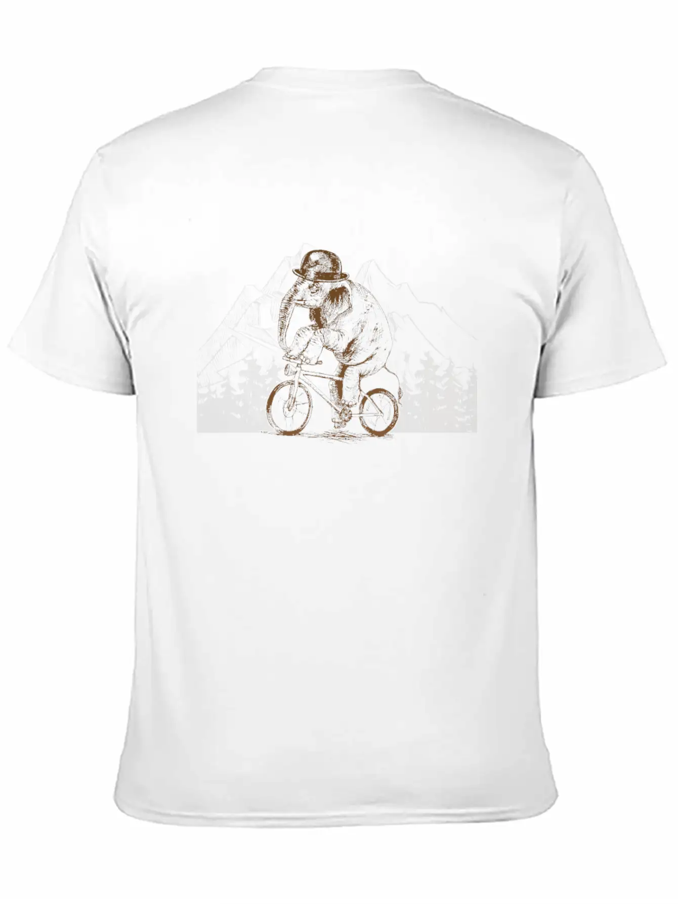 Gentleman Elephant Cycling Unisex Short Sleeve Soft Cotton T-Shirt – Casual Everyday Wear