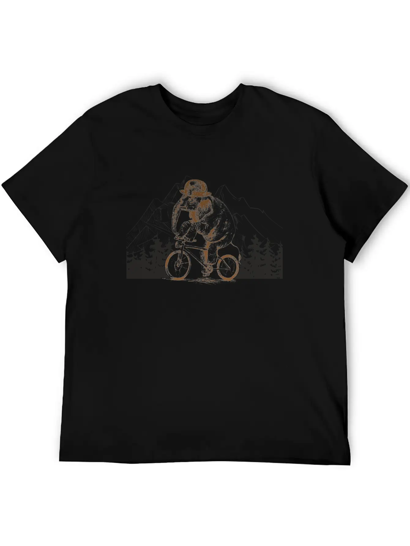 Gentleman Elephant Cycling Unisex Short Sleeve Soft Cotton T-Shirt – Casual Everyday Wear