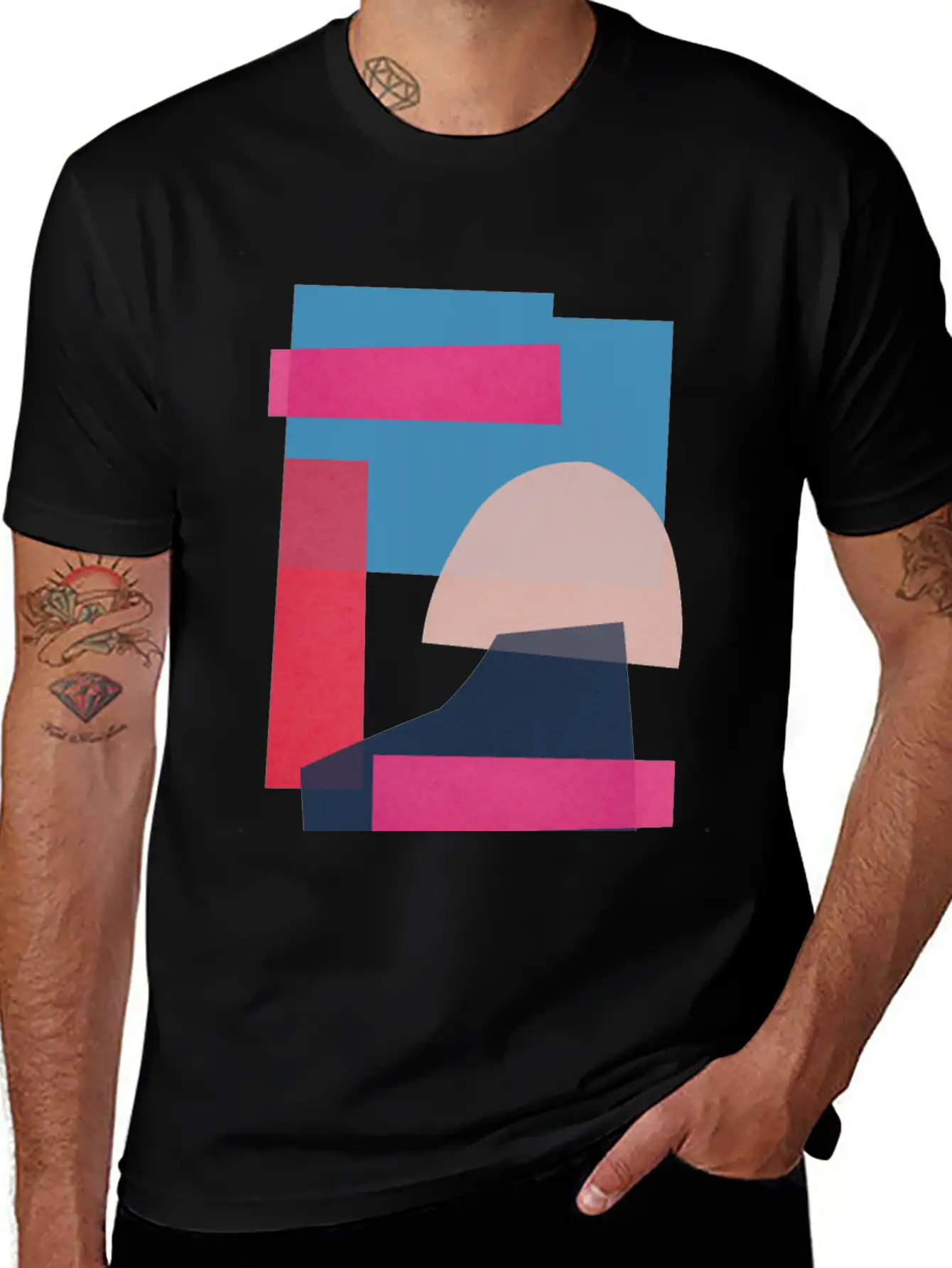 Geometric Collage 11 Stylish Everyday T-Shirt – Unisex Basic Cotton Tee