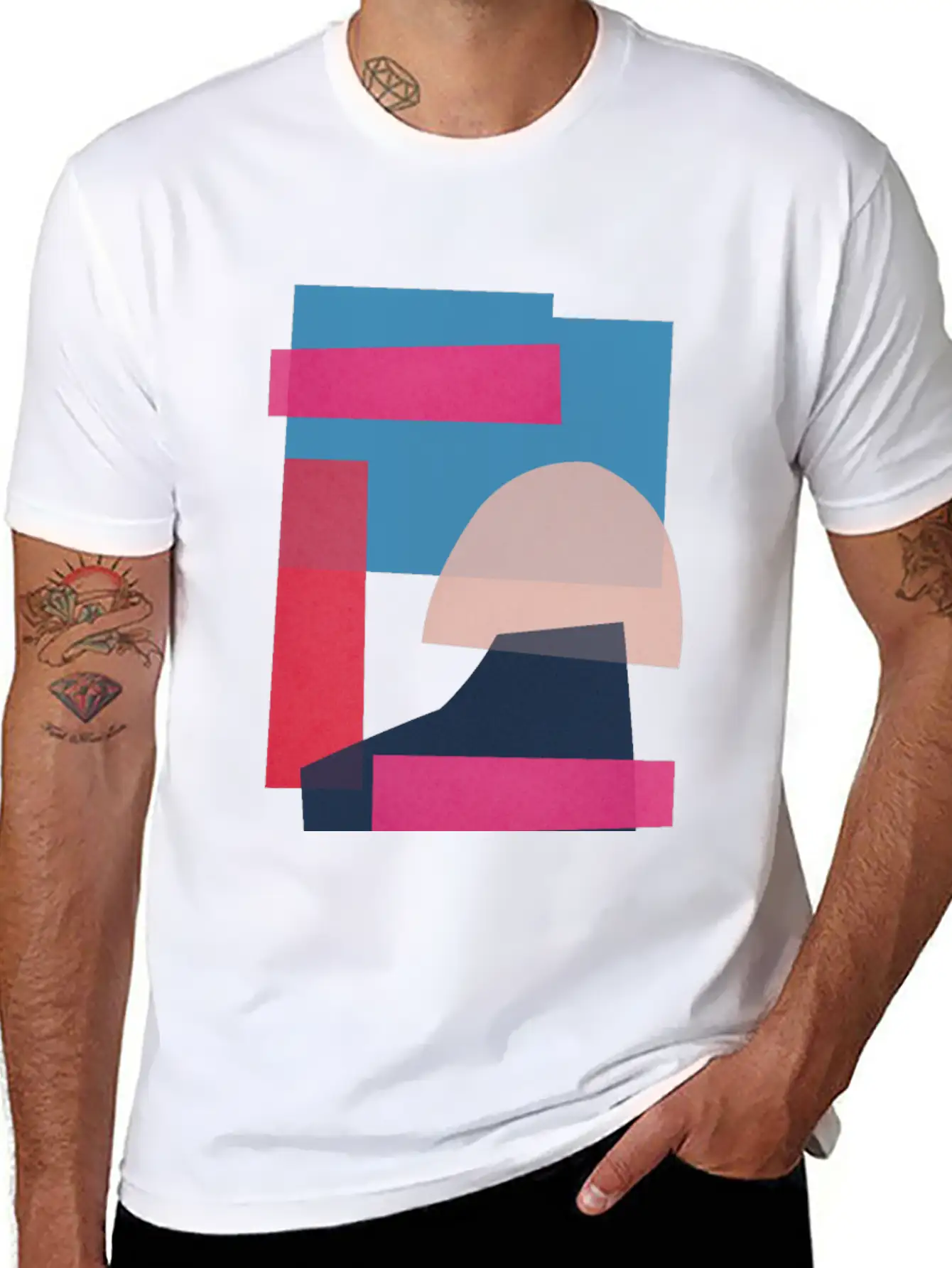 Geometric Collage 11 Stylish Everyday T-Shirt – Unisex Basic Cotton Tee