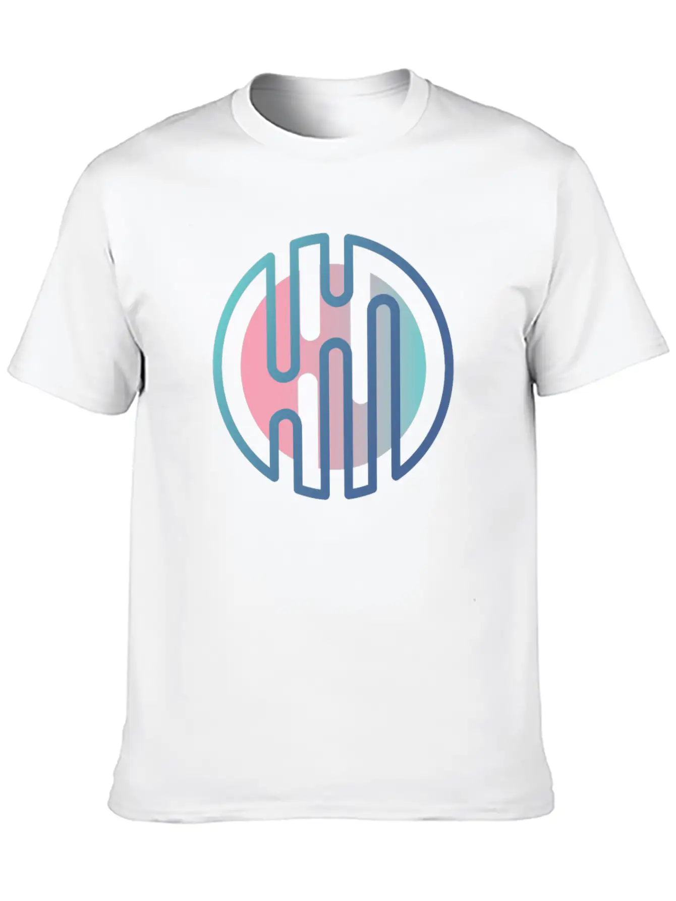 Geometric Gradient Cirlcels Aesthetic Avant Garde Essential Unisex Summer Tee – Soft Cotton Casual Fit
