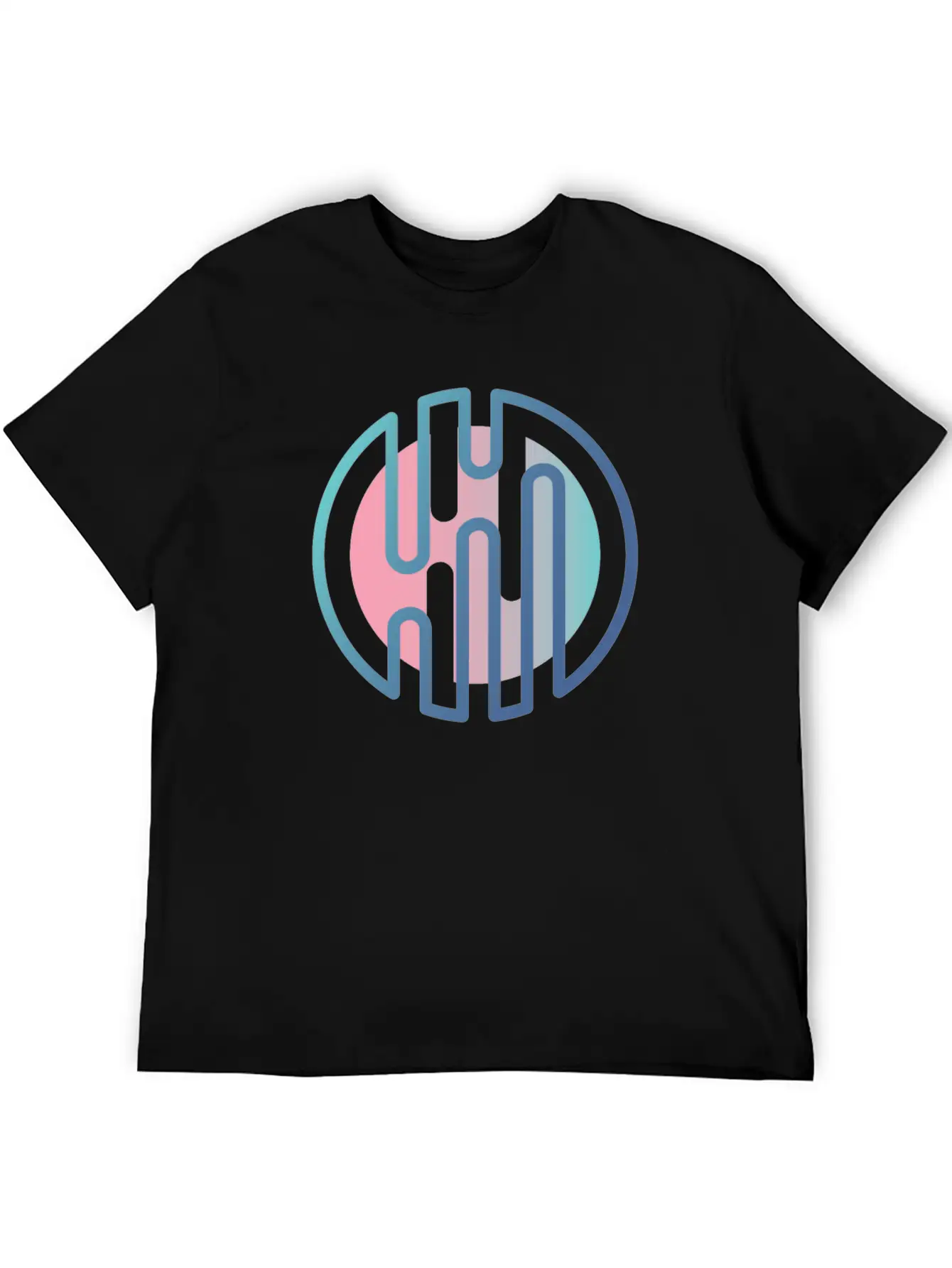 Geometric Gradient Cirlcels Aesthetic Avant Garde Essential Unisex Summer Tee – Soft Cotton Casual Fit