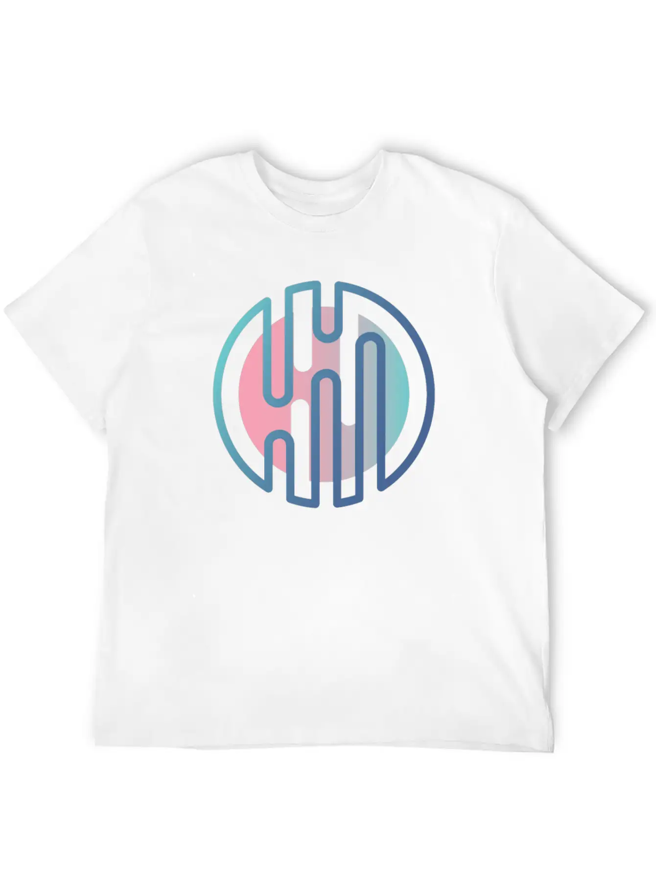 Geometric Gradient Cirlcels Aesthetic Avant Garde Essential Unisex Summer Tee – Soft Cotton Casual Fit