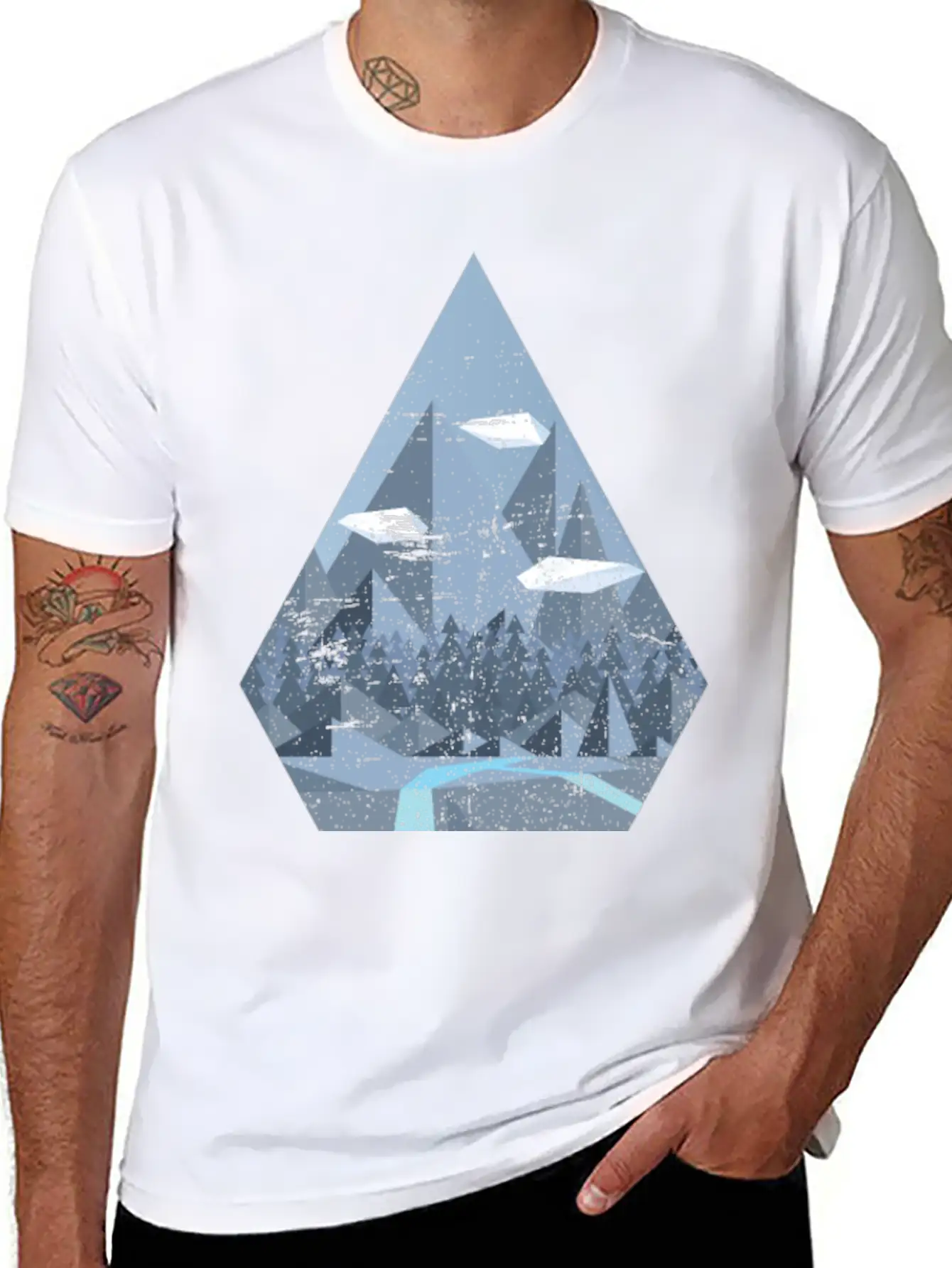 Geometric Nature Basic Graphic T-Shirt – Daily Comfort In Soft Cotton