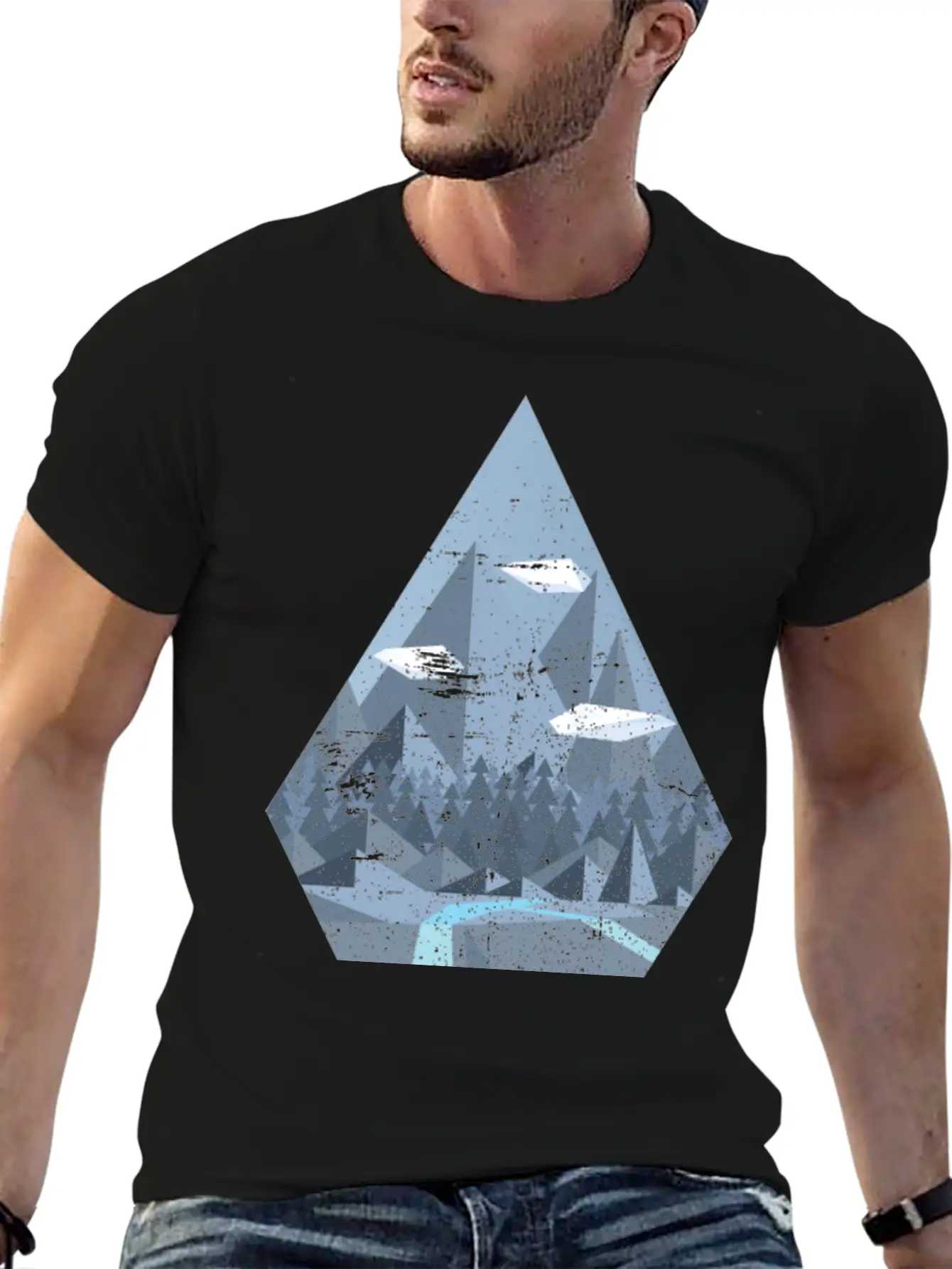 Geometric Nature Basic Graphic T-Shirt – Daily Comfort In Soft Cotton