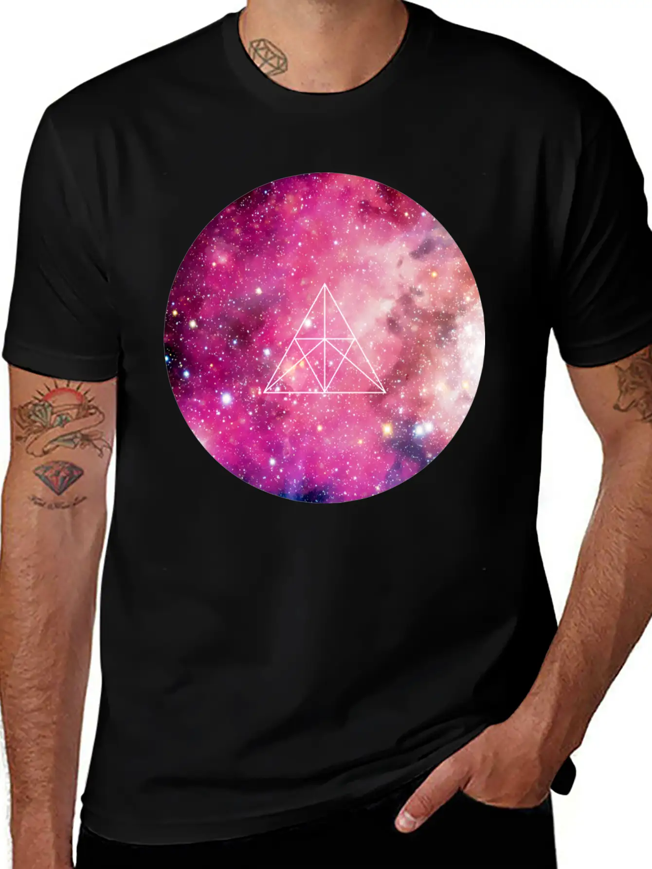 Geometric Space Solar Basic Graphic T-Shirt – Daily Comfort In Soft Cotton